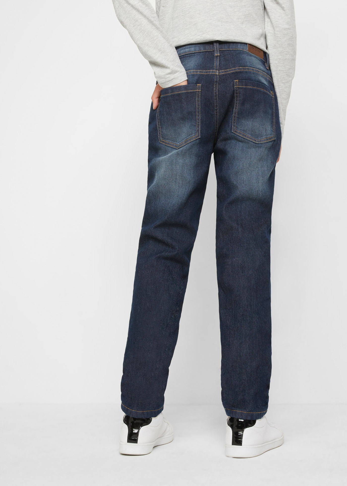 bonprix Slim-fit-Jeans mit Fleecefutter, verstellbarer Bund