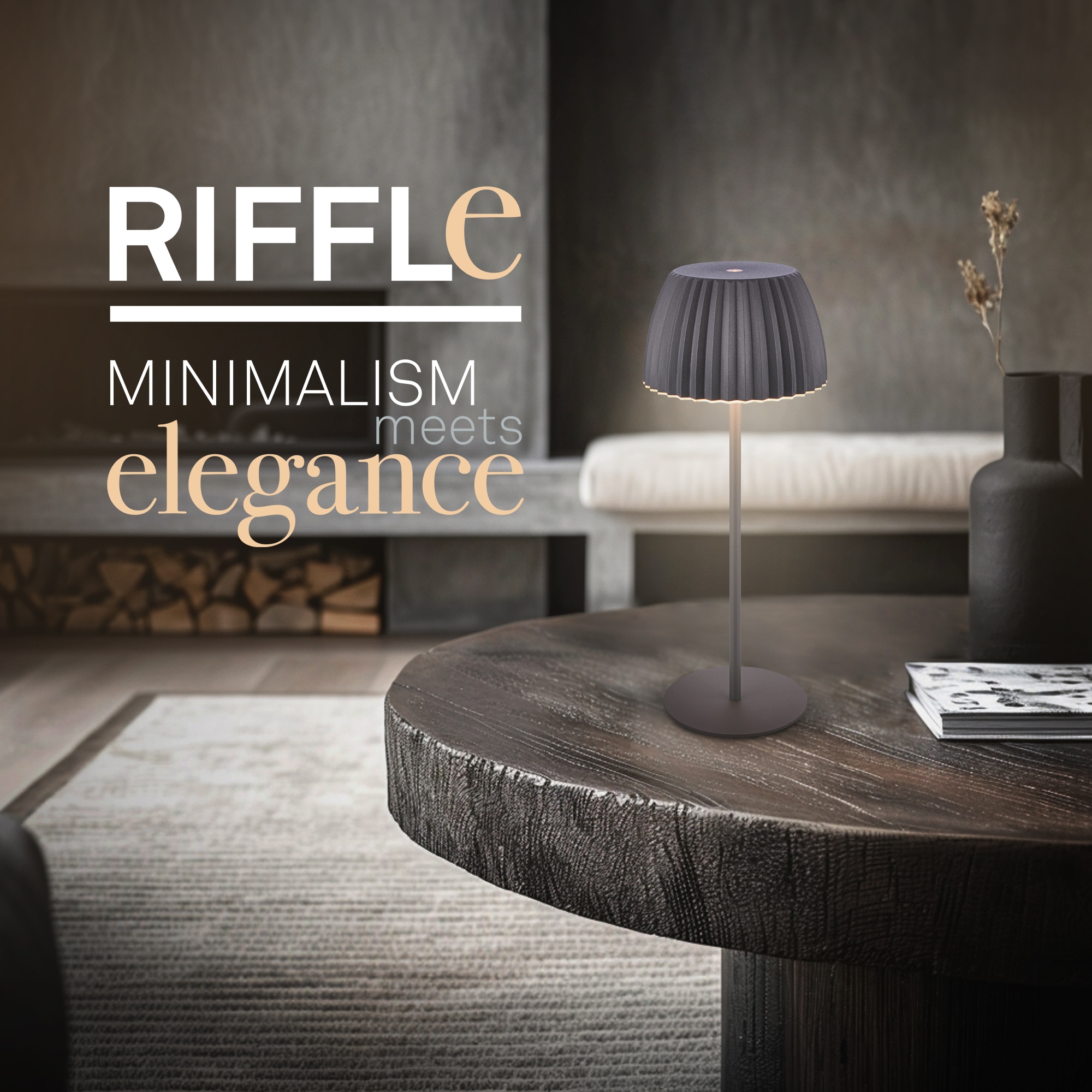 Briloner Leuchten LED Stehlampe »Akku LED Stehleuchte Riffle«