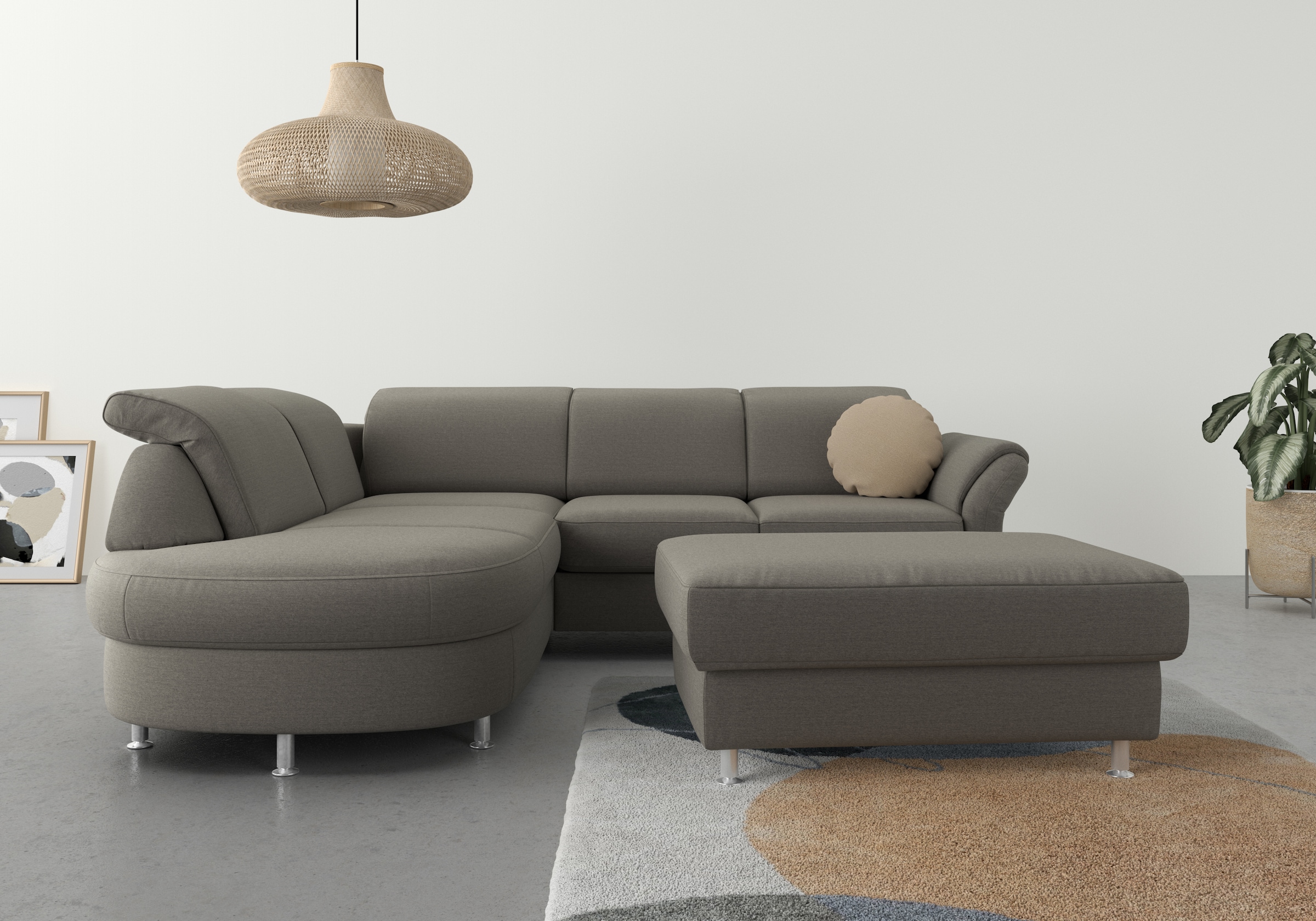 sit&more Ecksofa »Apulia L-Form« wahlweise Bettfunktion, Bettkasten und Kopf- und Armteilverstellung