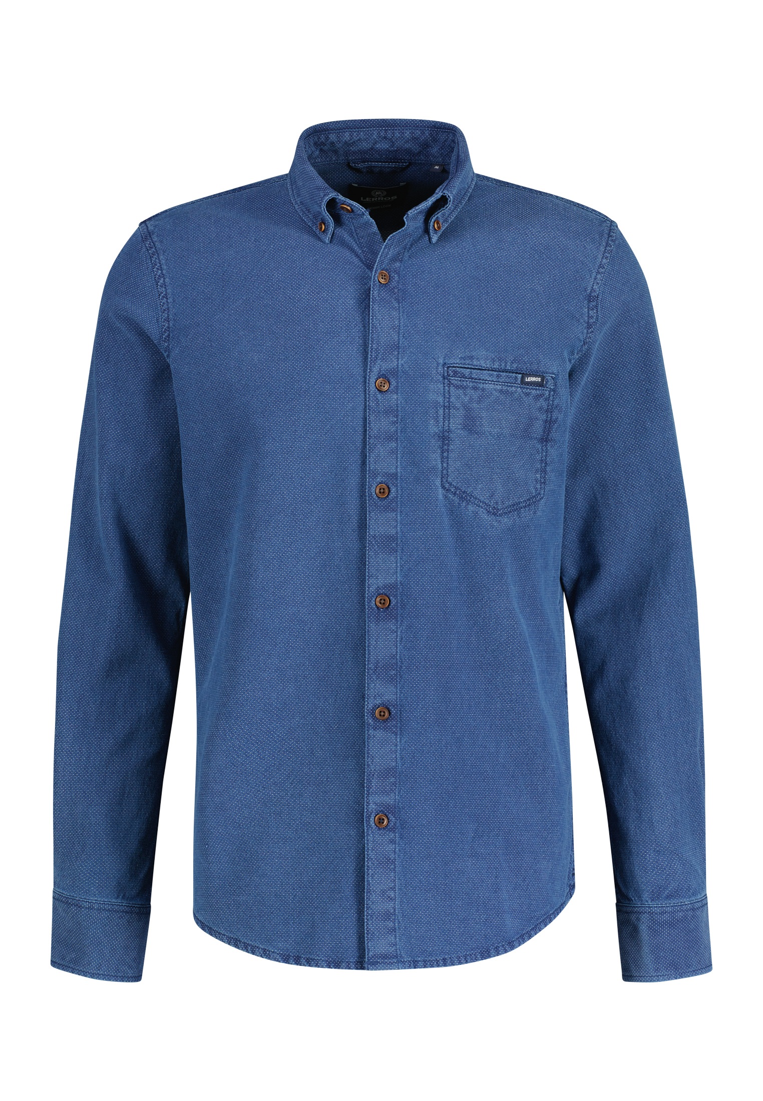 LERROS Langarmhemd »LERROS Hemdenstyle Indigo-Look«