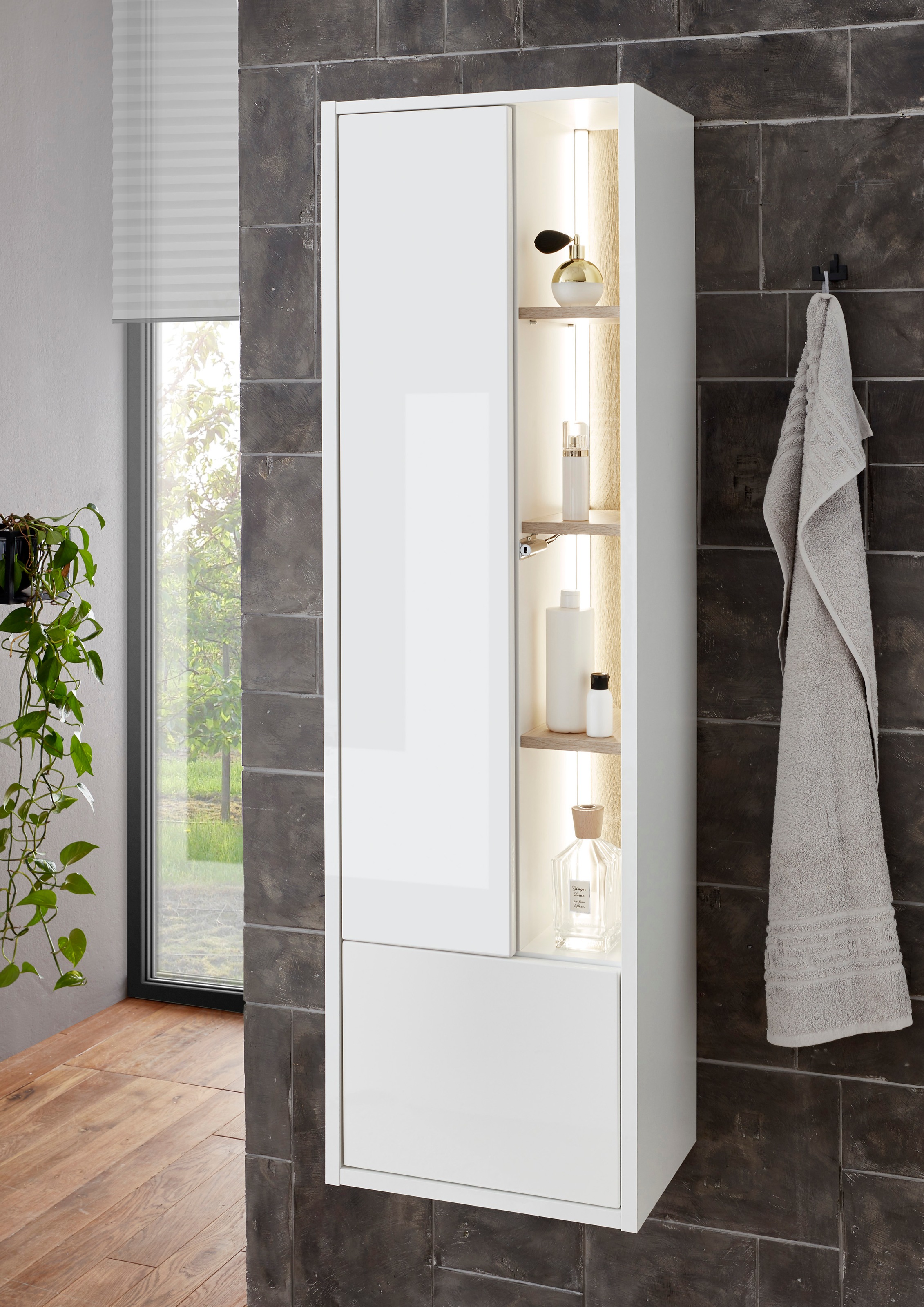 Home affaire Badmöbel-Set »Studio Line, Bad im modernen Design, 5-teiliges Badezimmer« 5 Stk. tlg.