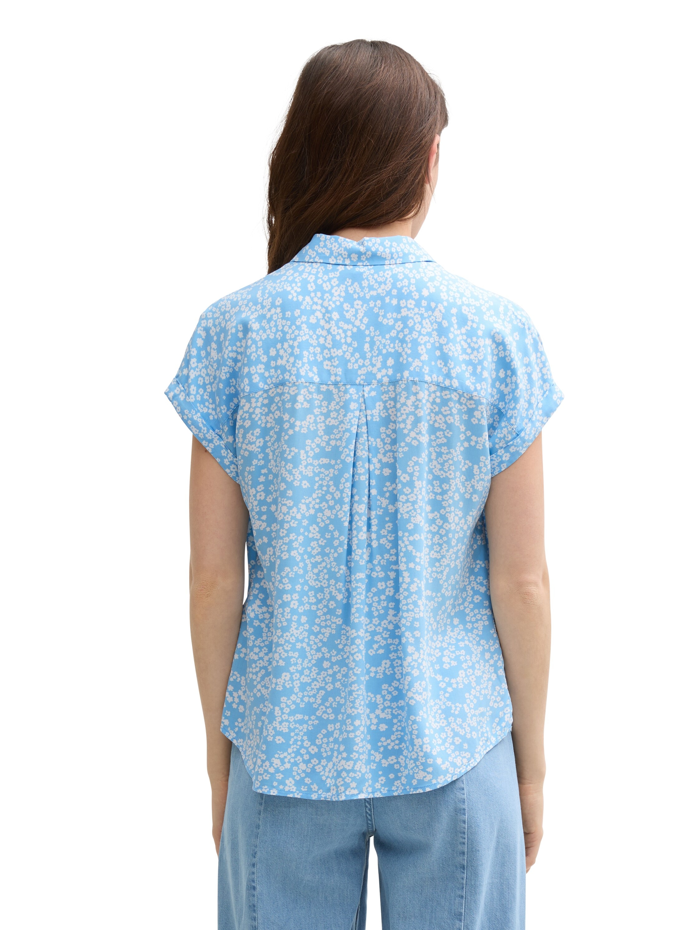 TOM TAILOR Denim Shirtbluse, mit weiten Ärmeln
