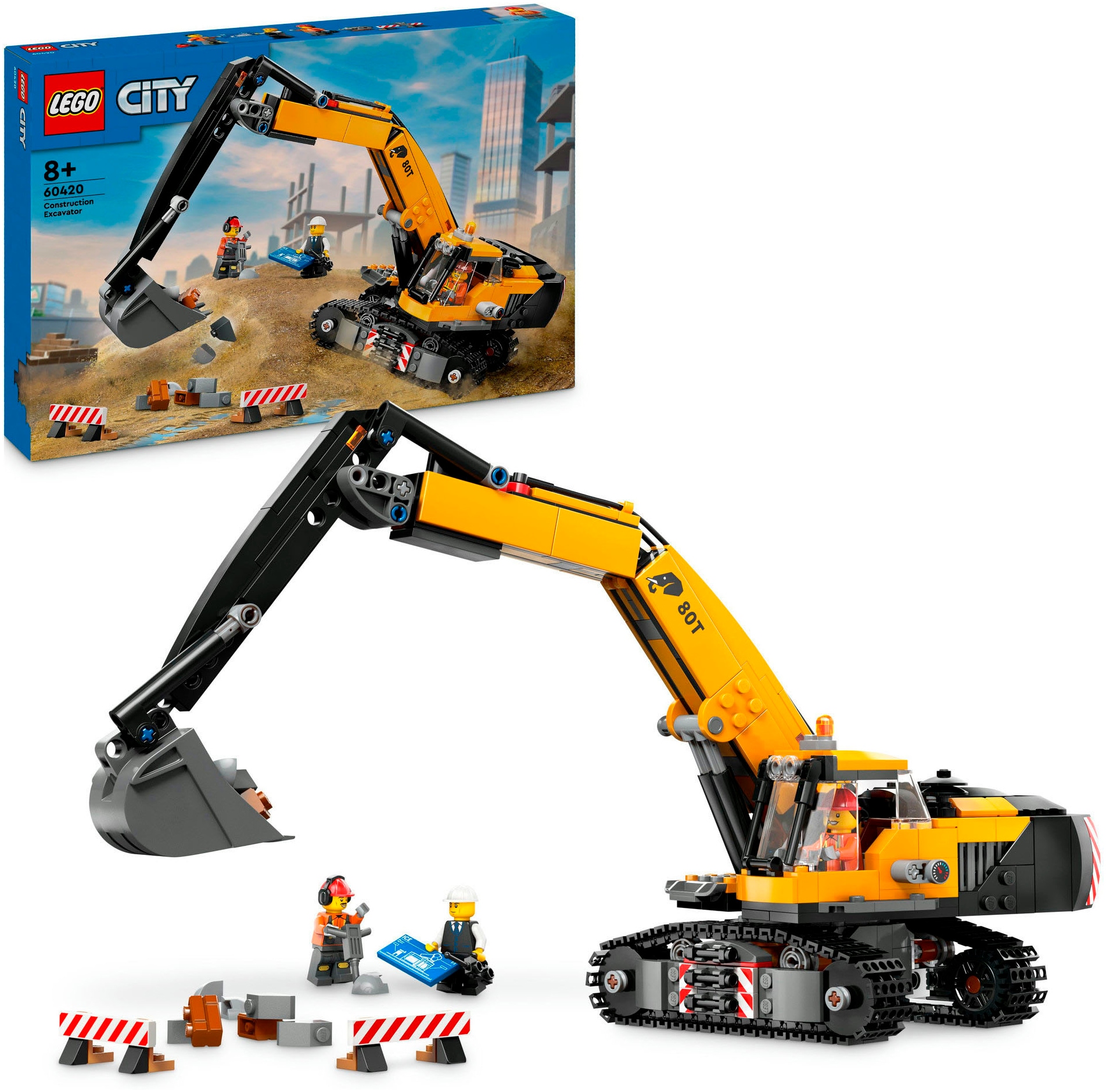 Konstruktionsspielsteine »Raupenbagger (60420), LEGO City«, (633 St.), Made in Europe