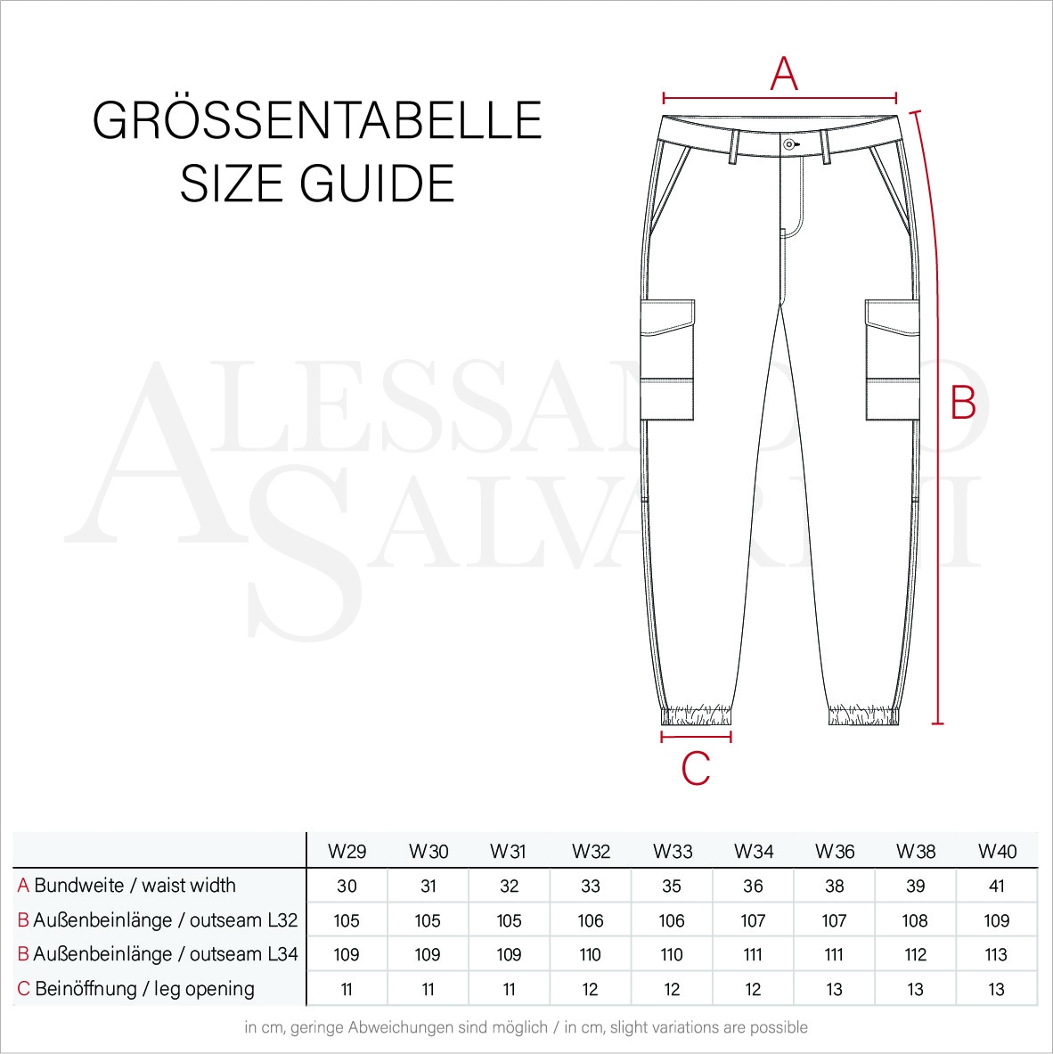 Alessandro Salvarini Cargohose »A. Salvarini Herren Designer Cargo Stoff Hose Cargohose Regular Fit NEU AS031«