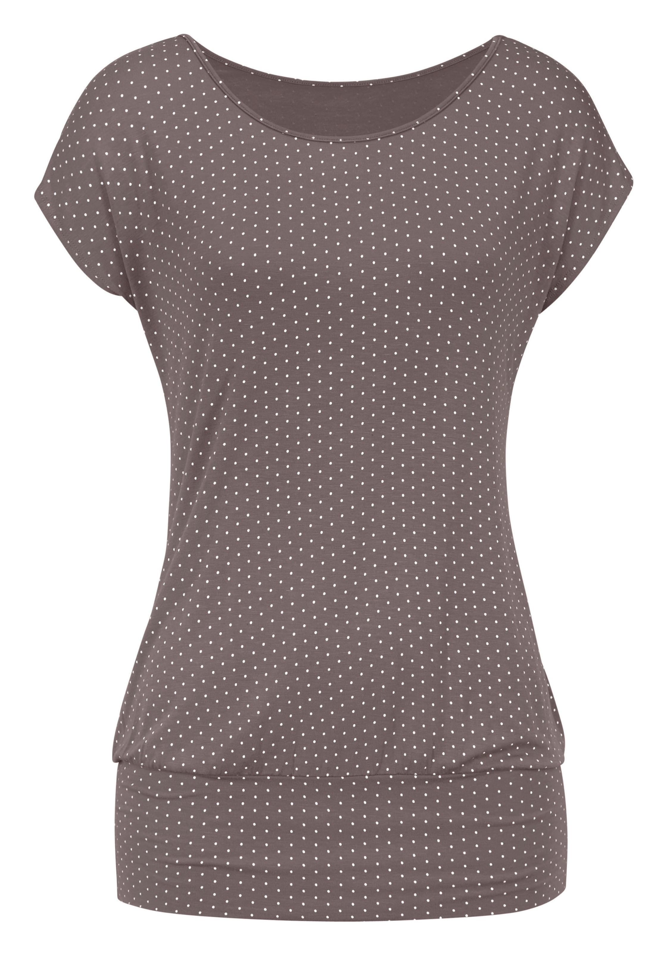 LASCANA Longshirt »mit breitem Bund«, aus weichem Viskose-Stretch