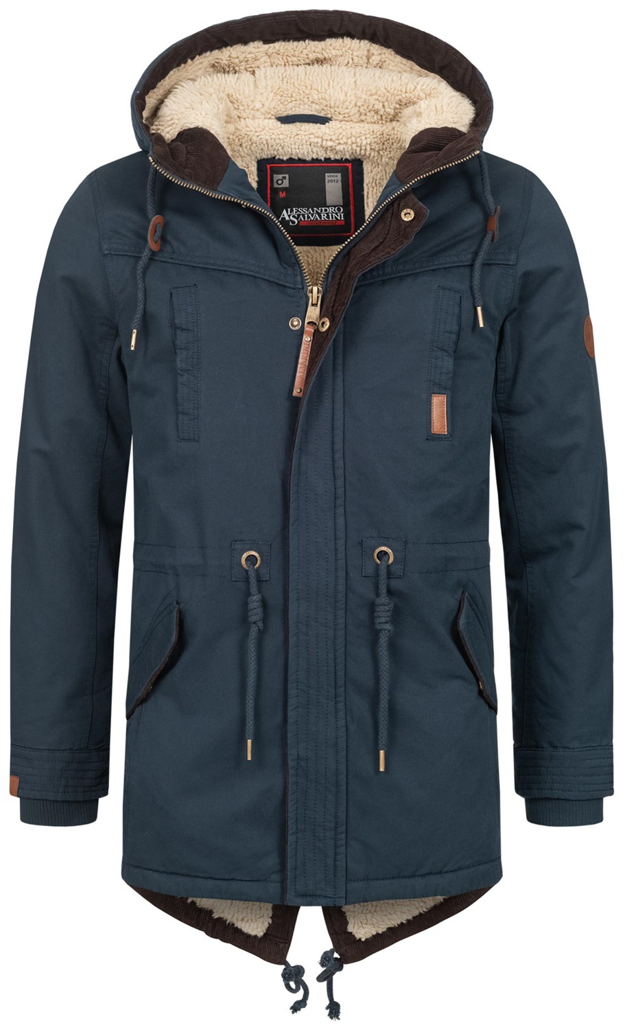 Alessandro Salvarini, Herren, Winterjacke »A. Salvarini Herren Winterparka AS280«, Navy, 3XL, Navy, Super Tragekomfort und sehr weiches Obermaterial