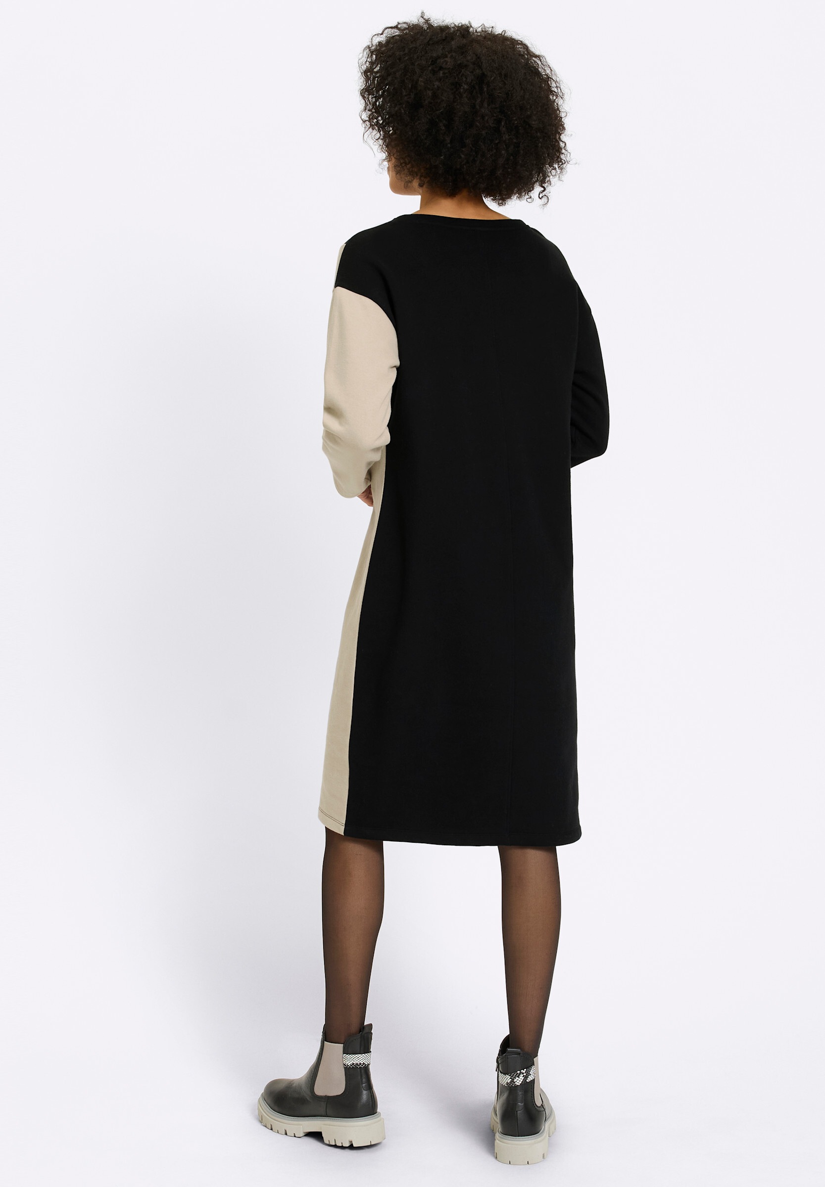 heine Strickkleid »Kleid Sweatkleid mit diagonalem Streifen« Ohne Taschen