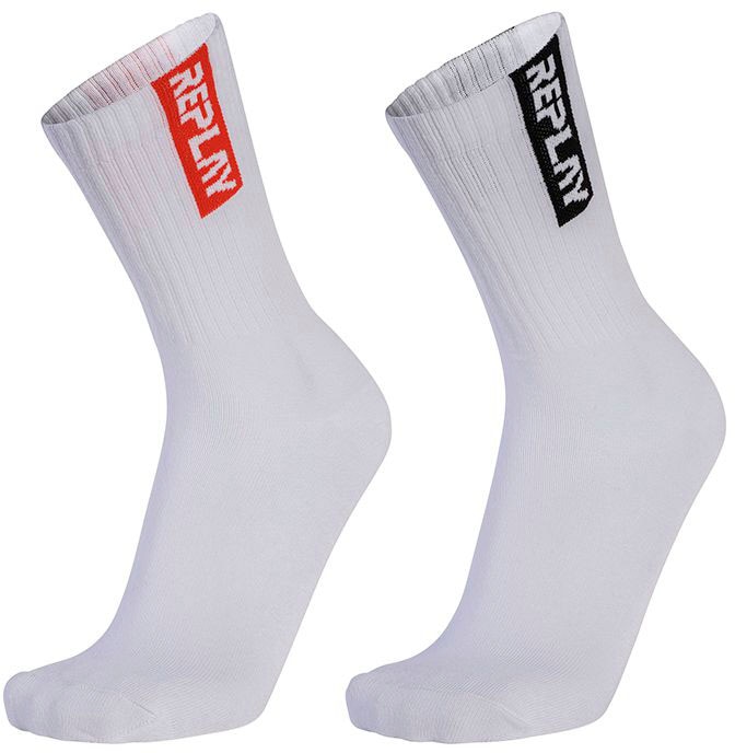 Replay Tennissocken »TENNIS half terry Leg Stripe&Logo 2Prs Banderole«, mit gerippten... kaufen