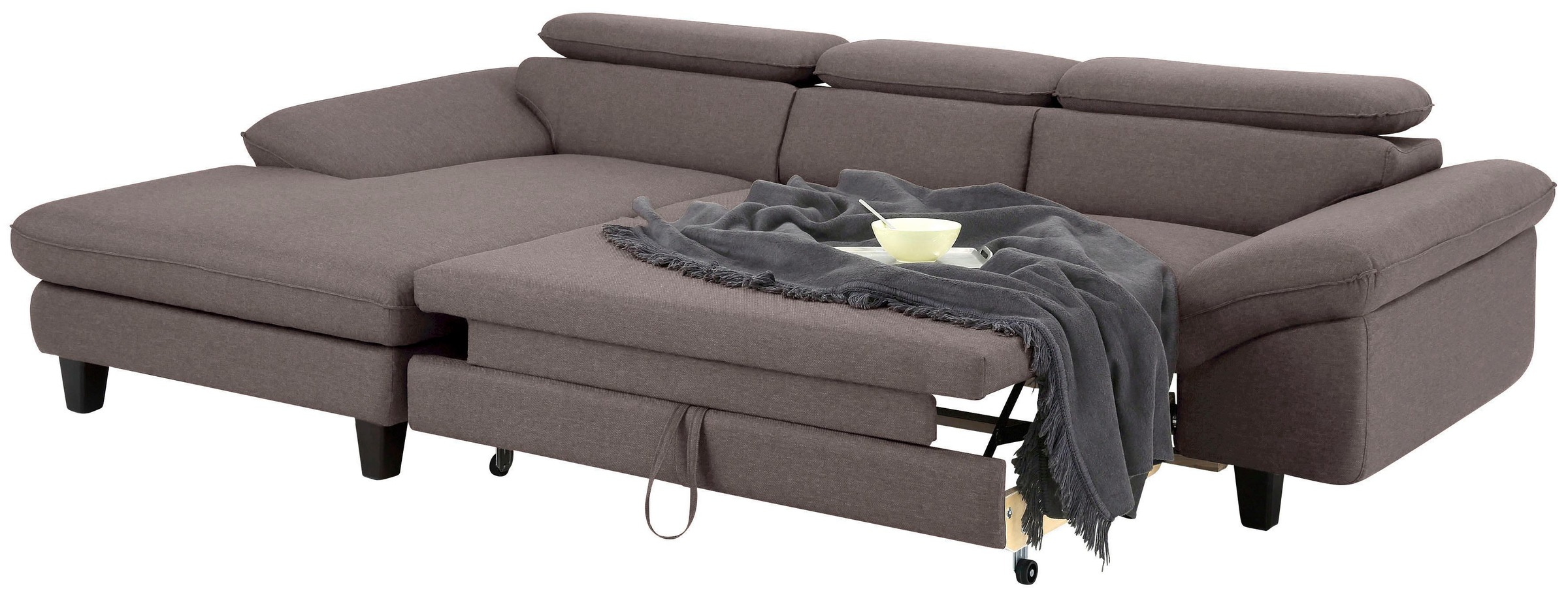 Home affaire Ecksofa »Pilot L-Form«, mit Kopfteilverstellung, wahlweise mit Bettfunktion & Bettkasten