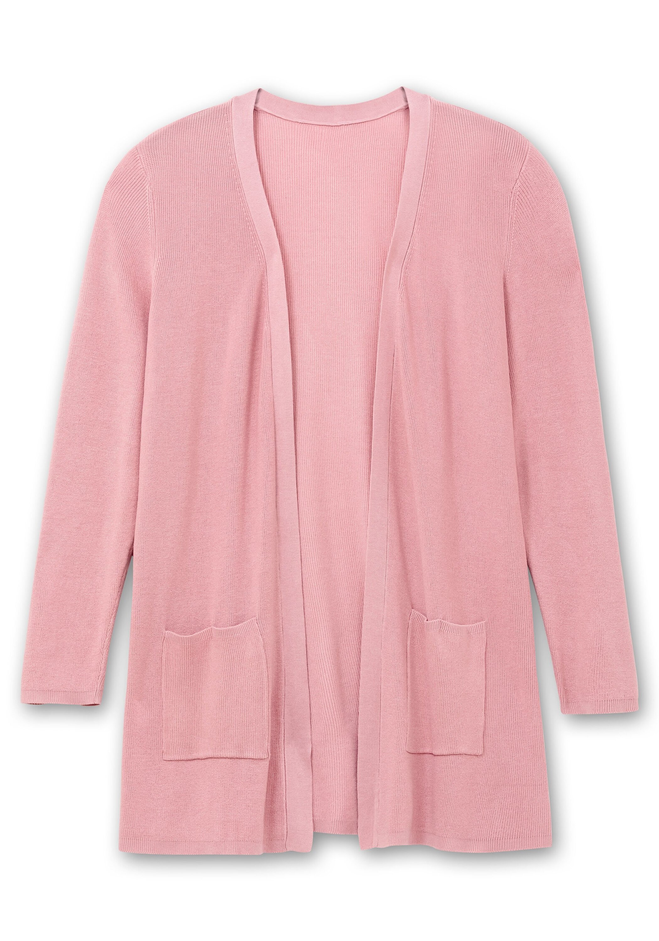 Sheego Longstrickjacke »Strickjacke in verschlussloser Form, mit Taschen«