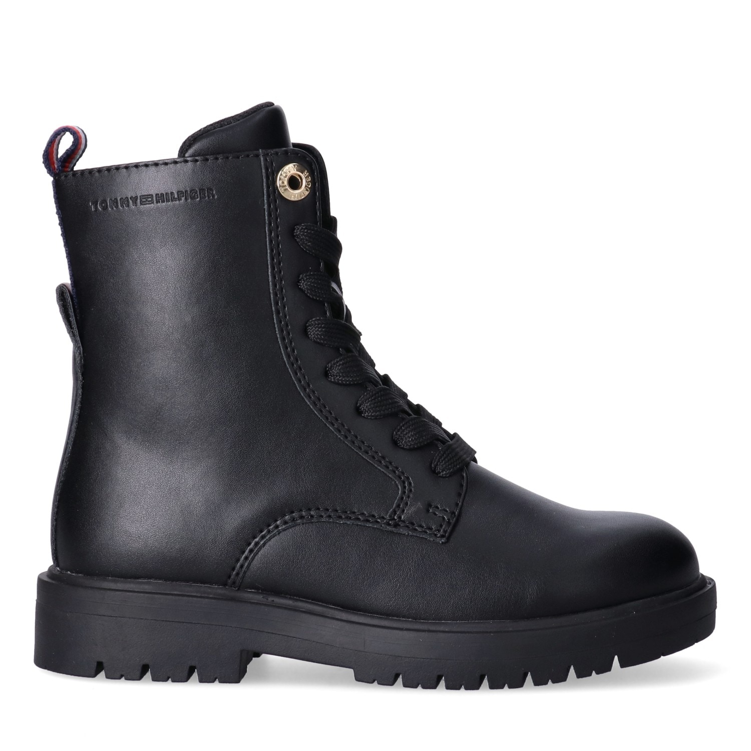 Tommy Hilfiger Schnürboots  Herbstboots, Schnürstiefelette mit farbigem Textilband an der Ferse