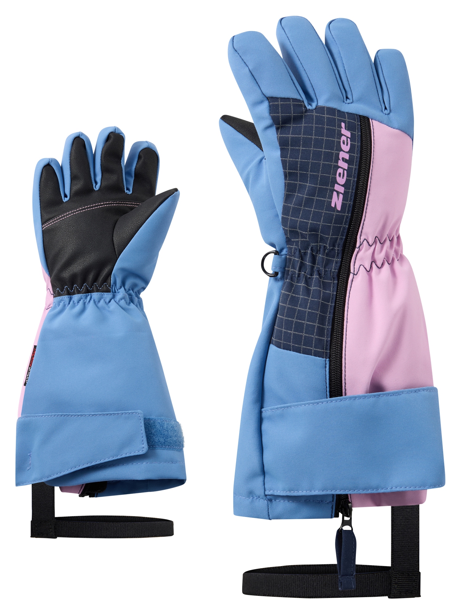 Ziener Skihandschuhe »LIEKE-Z AQUASHIELD® KINDER« warm,wasser- und windddicht, atmungsaktiv, extra langer Reißverschluss