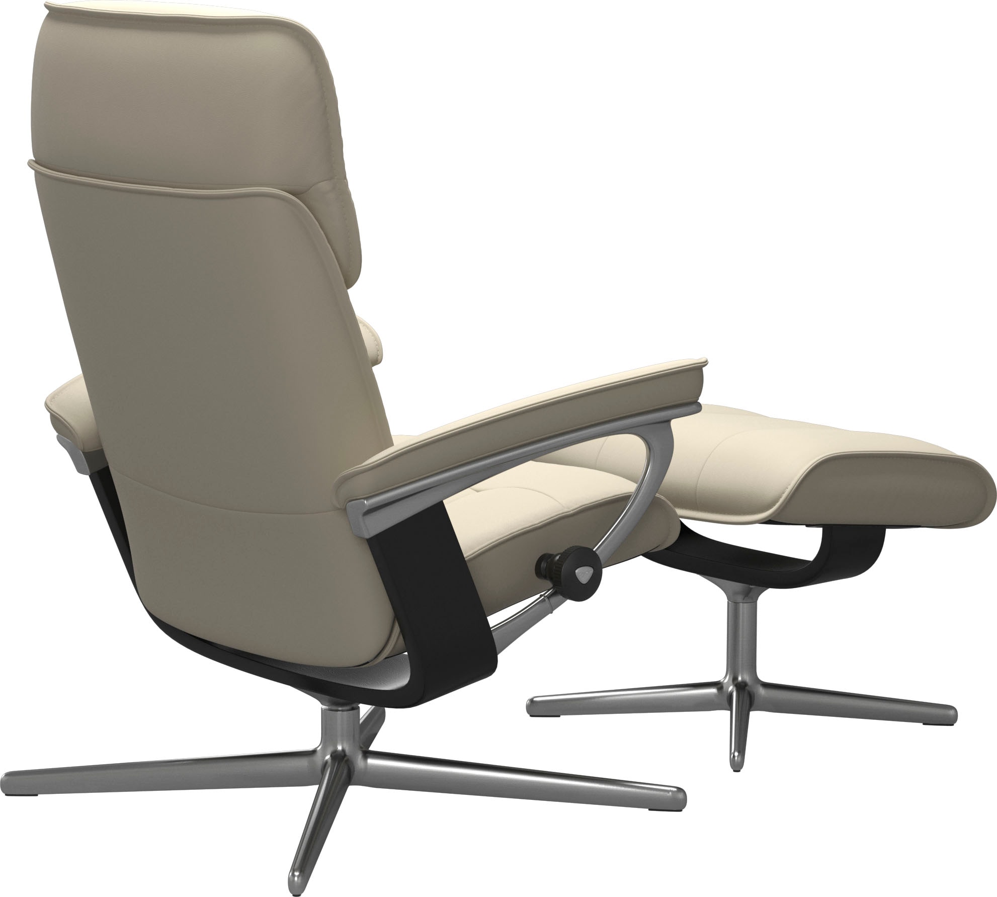 Stressless® Fußhocker »Admiral« mit Cross Base, Größe M & L, Holzakzent Schwarz