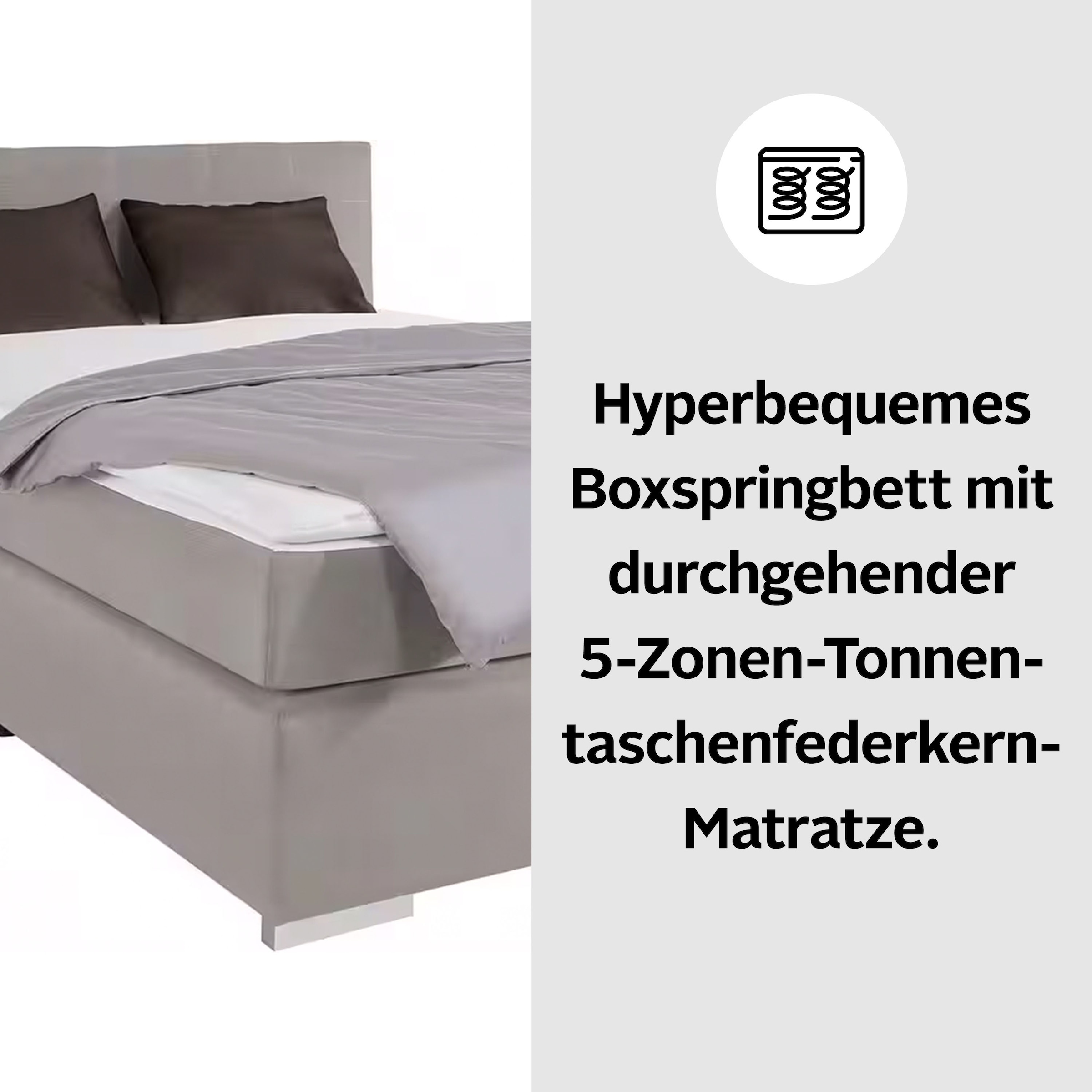 COTTA Boxspringbett Simba, wahlweise mit oder ohne Matratze und Topper