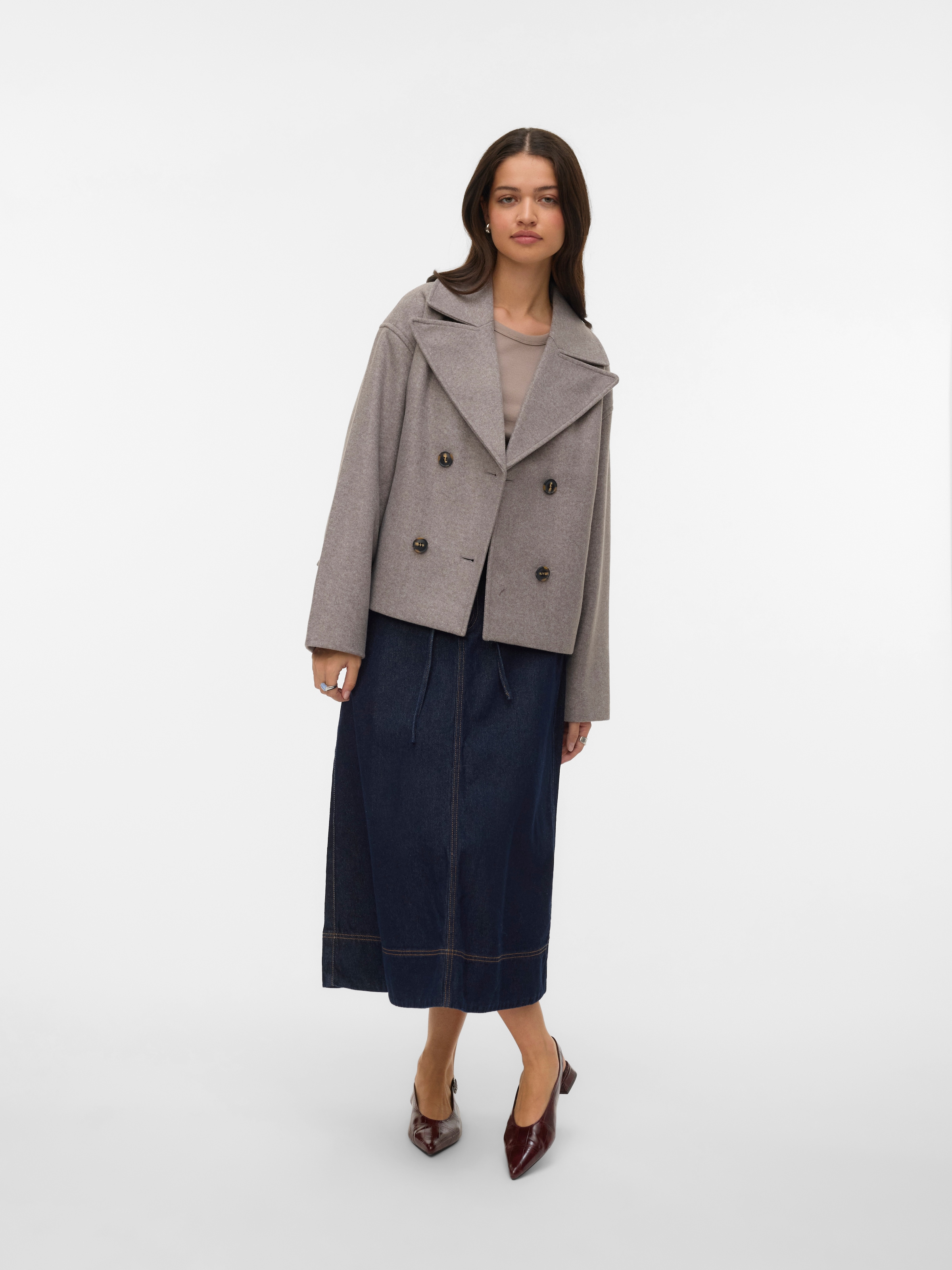 Vero Moda Cabanjacke »VMVINCELINE SHORT JACKET NOOS« mit Knopfleiste