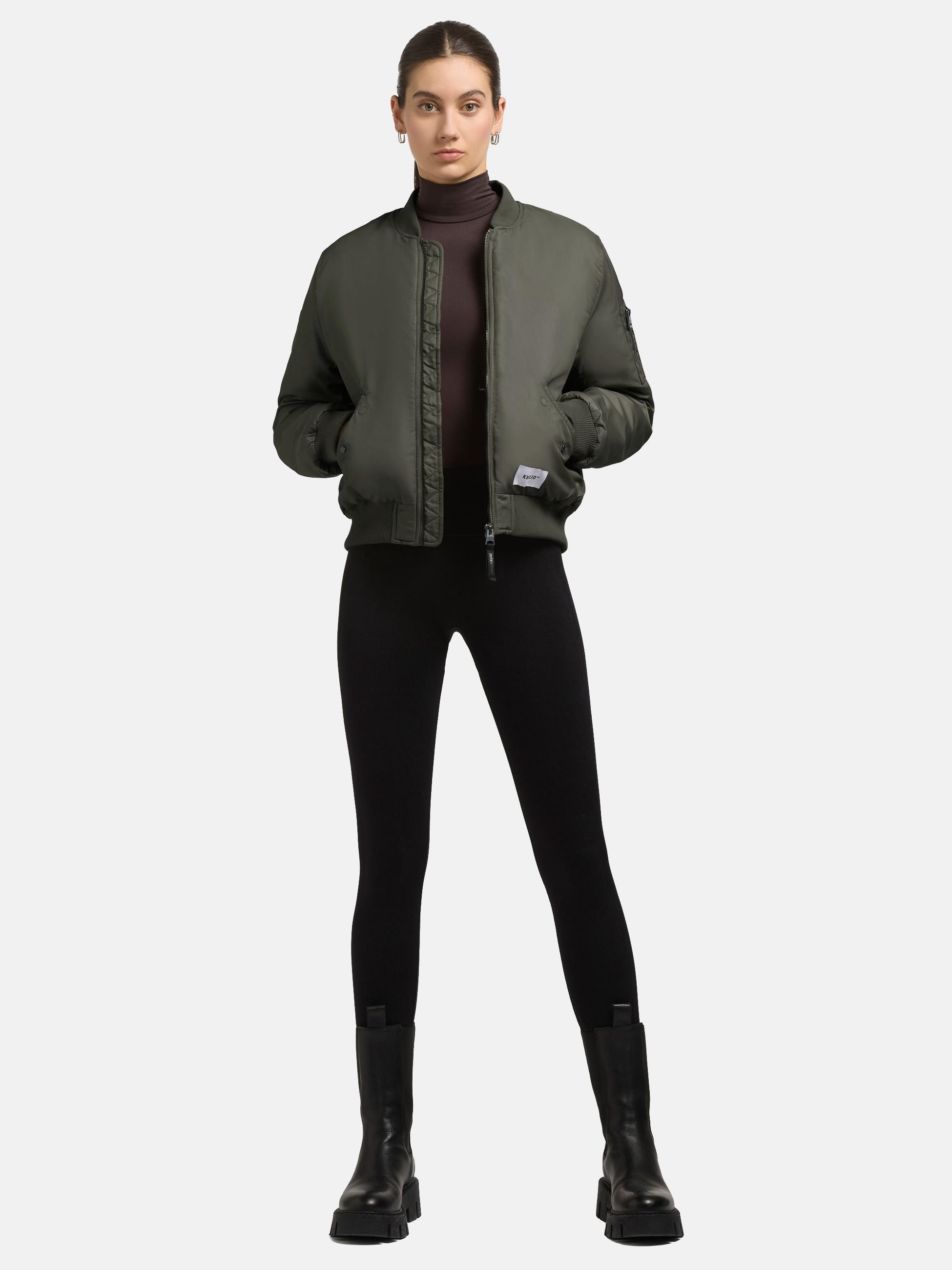 khujo Bomberjacke »Bomberjacke Kasia« ohne Kapuze Modische kurze Damen Winterjacke