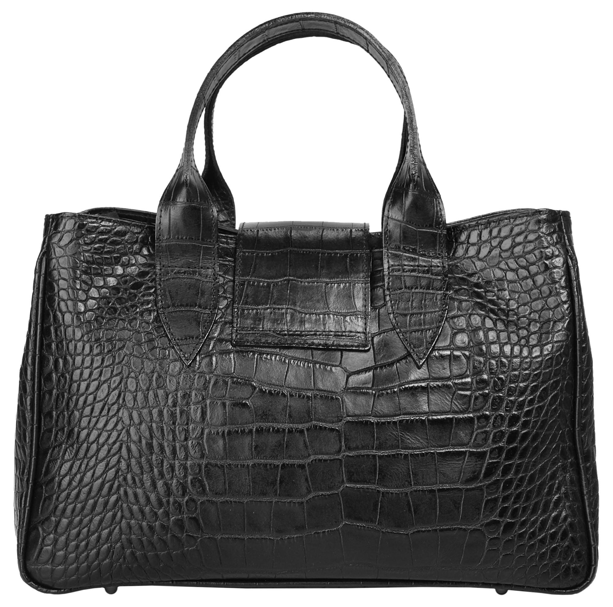 Cluty Henkeltasche, echt Leder, Made in Italy