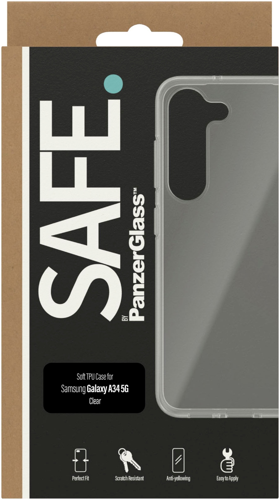 SAFE by PanzerGlass Handyhülle »Soft TPU Case für Samsung Galaxy A34 5G«, Smartphones, 16,8 cm (6,6 Zoll), Backcover, Schutzhülle, Handyschutzhülle, Case, Schutzcase, stoßfest