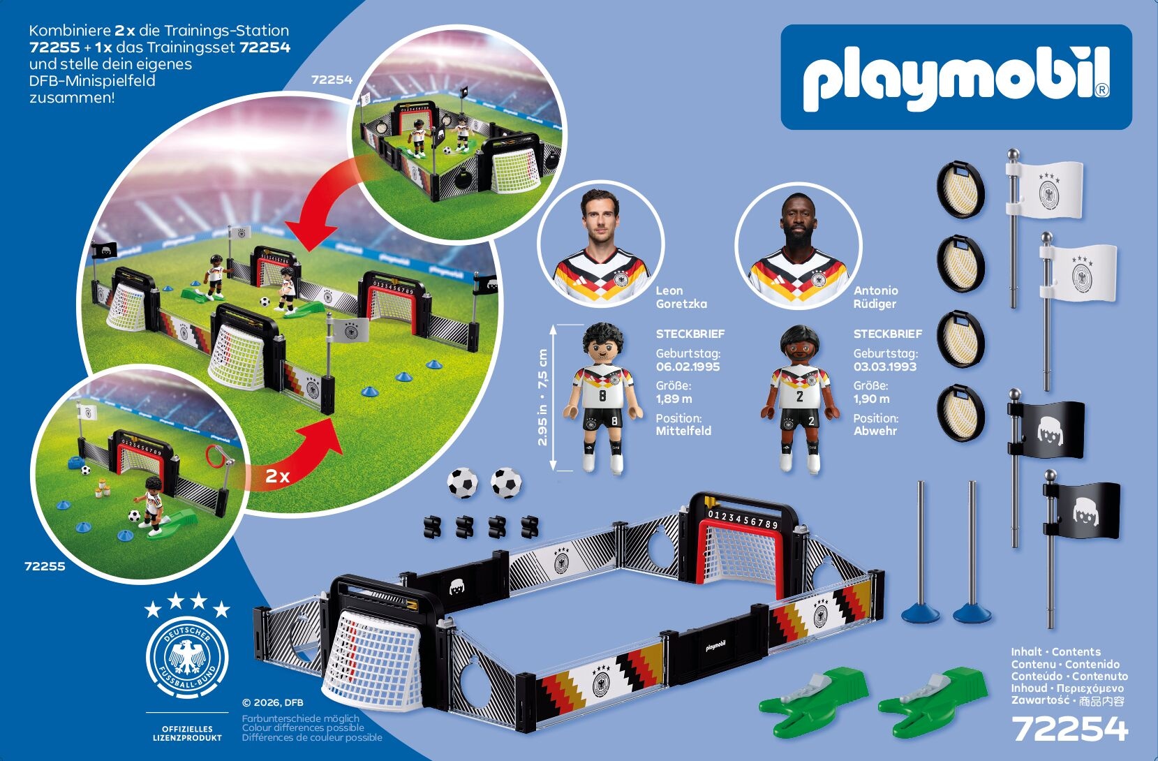 Playmobil® Konstruktions-Spielset »DFB Trainingsset Goretzka vs Rüdiger (72254), DFB« Made in Europe