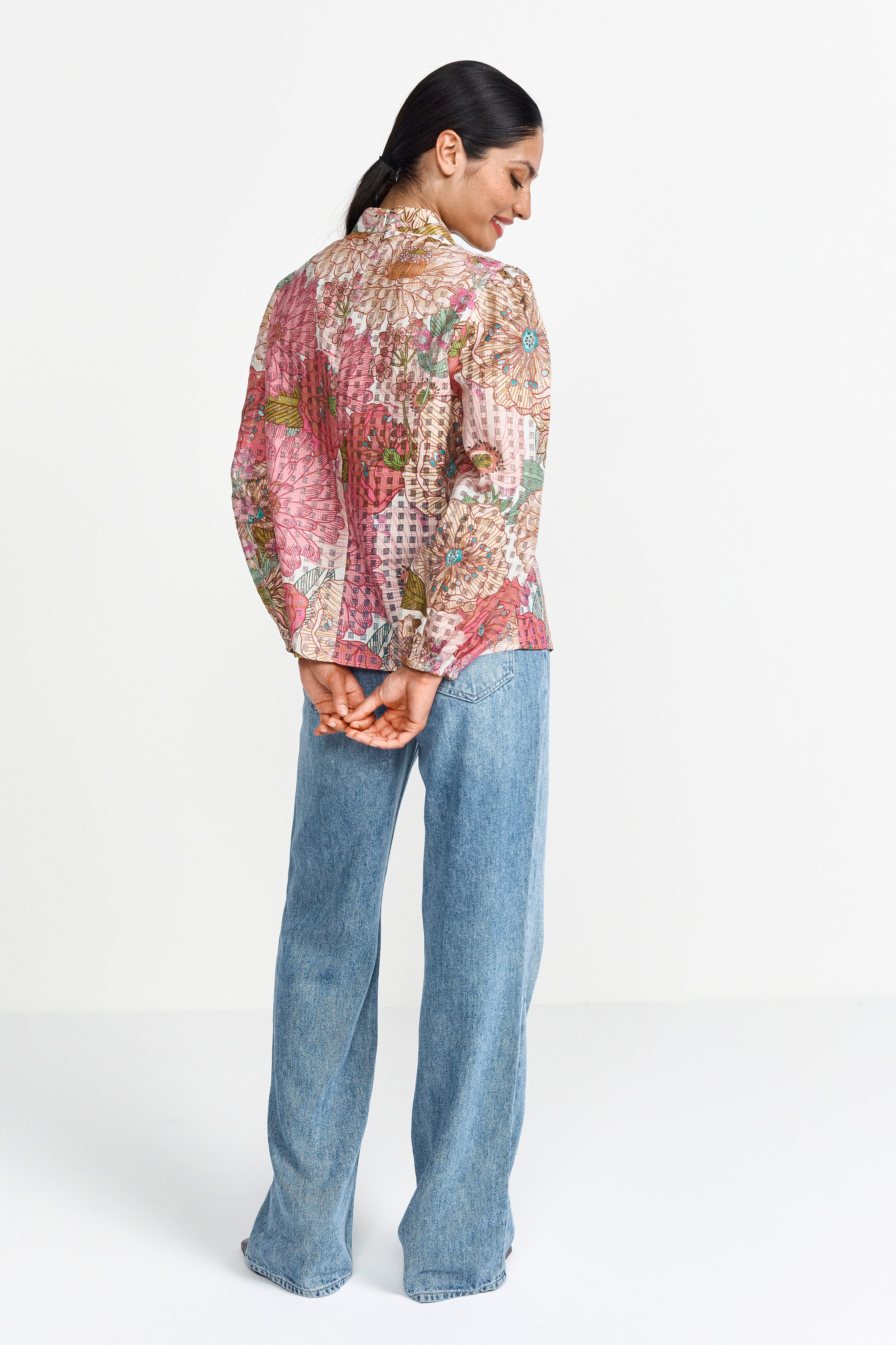 RICHROYAL Klassische Bluse, Mit Rundhalsausschnitt