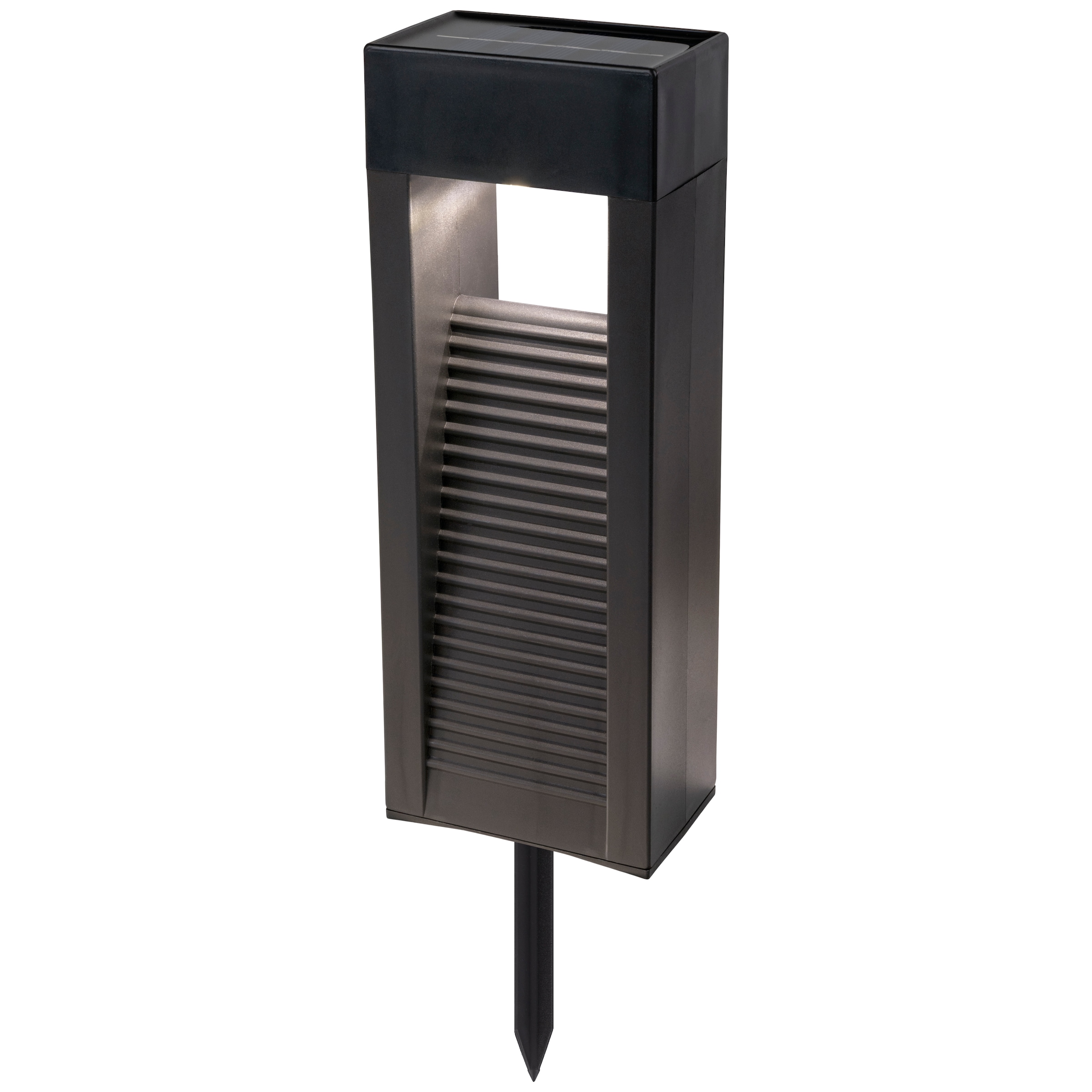näve LED Solarleuchte »Pulheim« LED-Modul 1 Stk. Warmweiß 4er-Set Dekoleuchten inkl. Erdspieß, schwarz, LED warmweiß, H: 22,3cm
