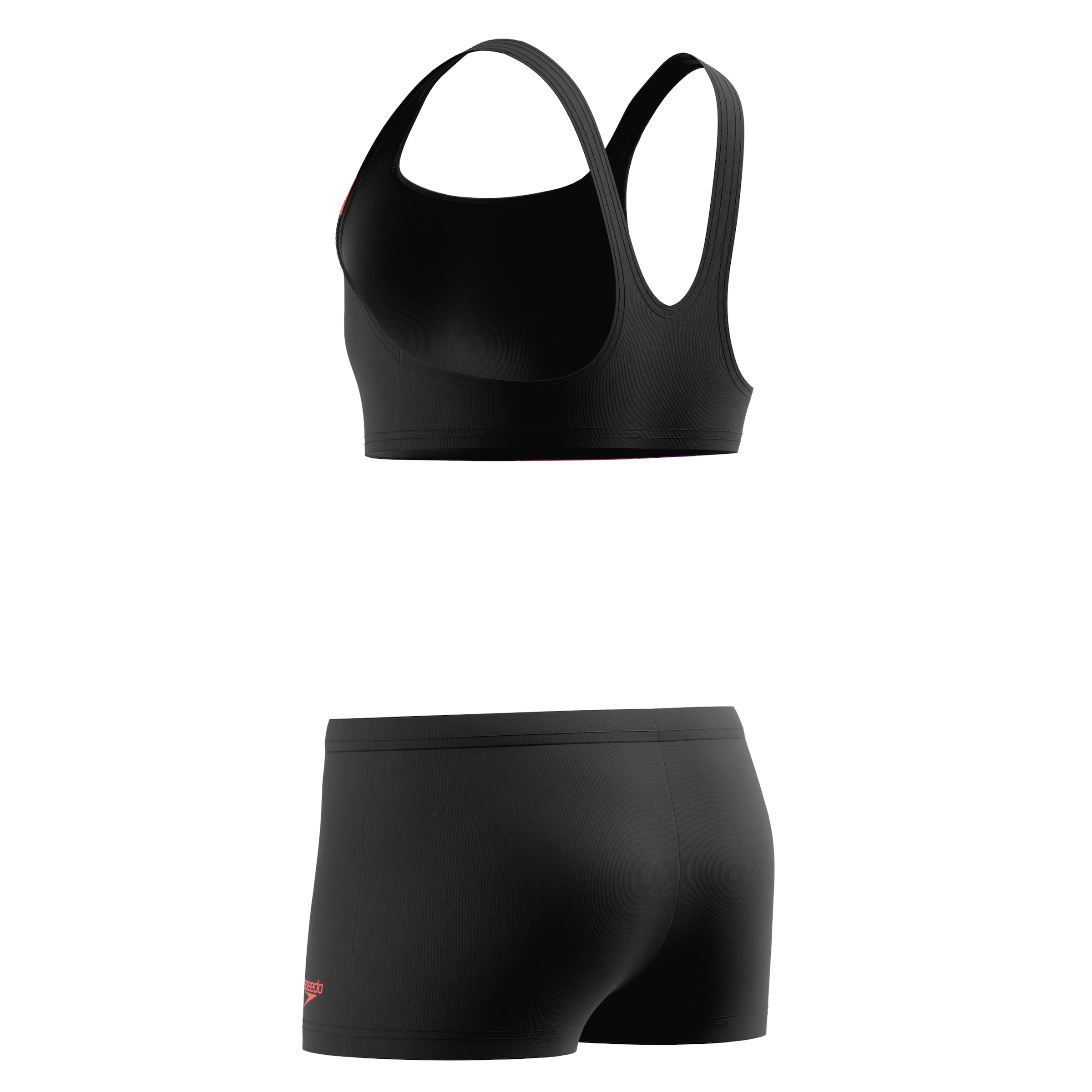 Speedo Bustier-Bikini »HYPERBOOM BUTTERFLY BACK 2PC BLK/PNK«
