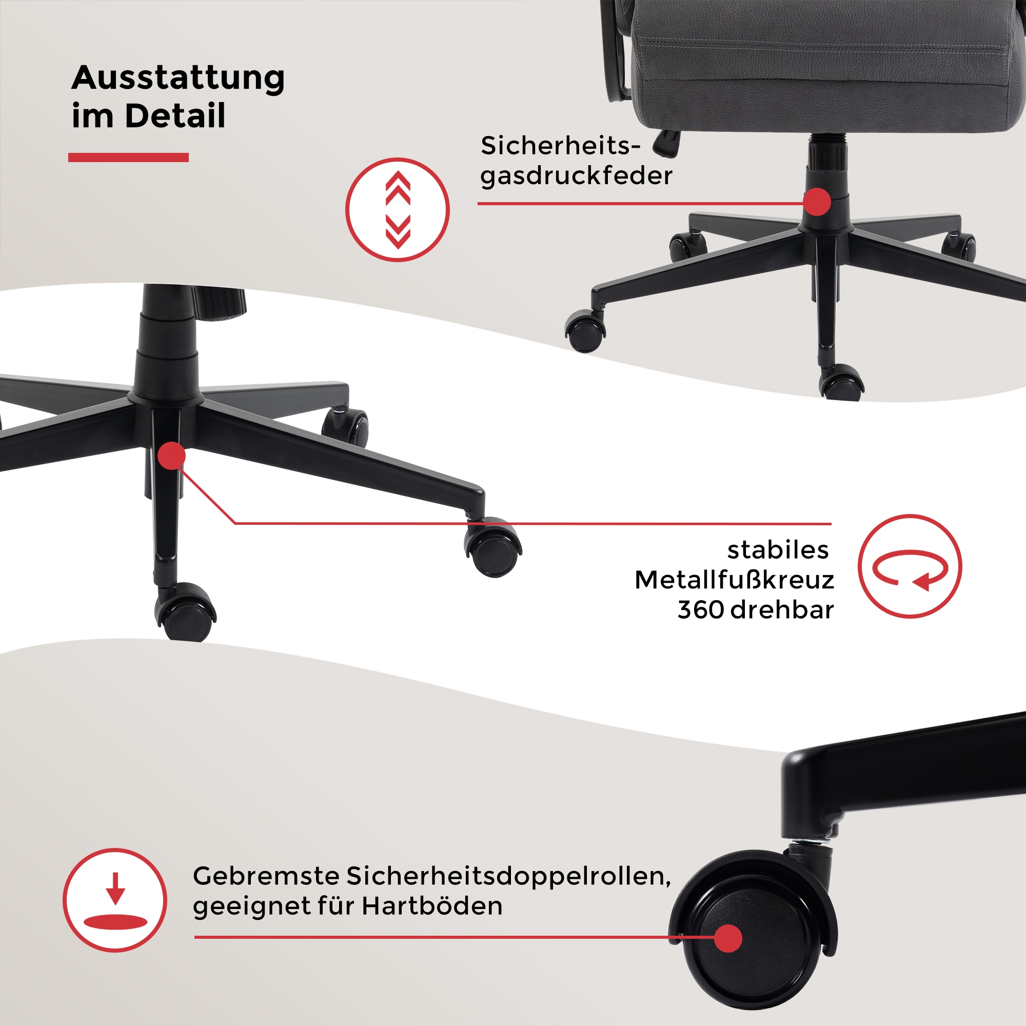 Duo Collection Chefsessel »Tiago XXL« () Belastbarkeit bis zu 150 kg, Taschenfederkern im Sitz