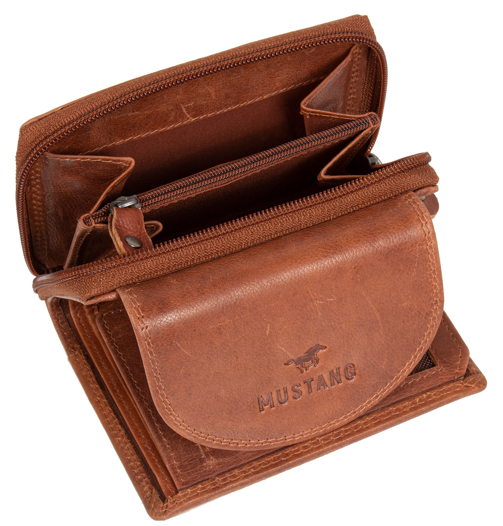 MUSTANG Geldbörse »Udine leather wallet top opening«, im praktischen Format