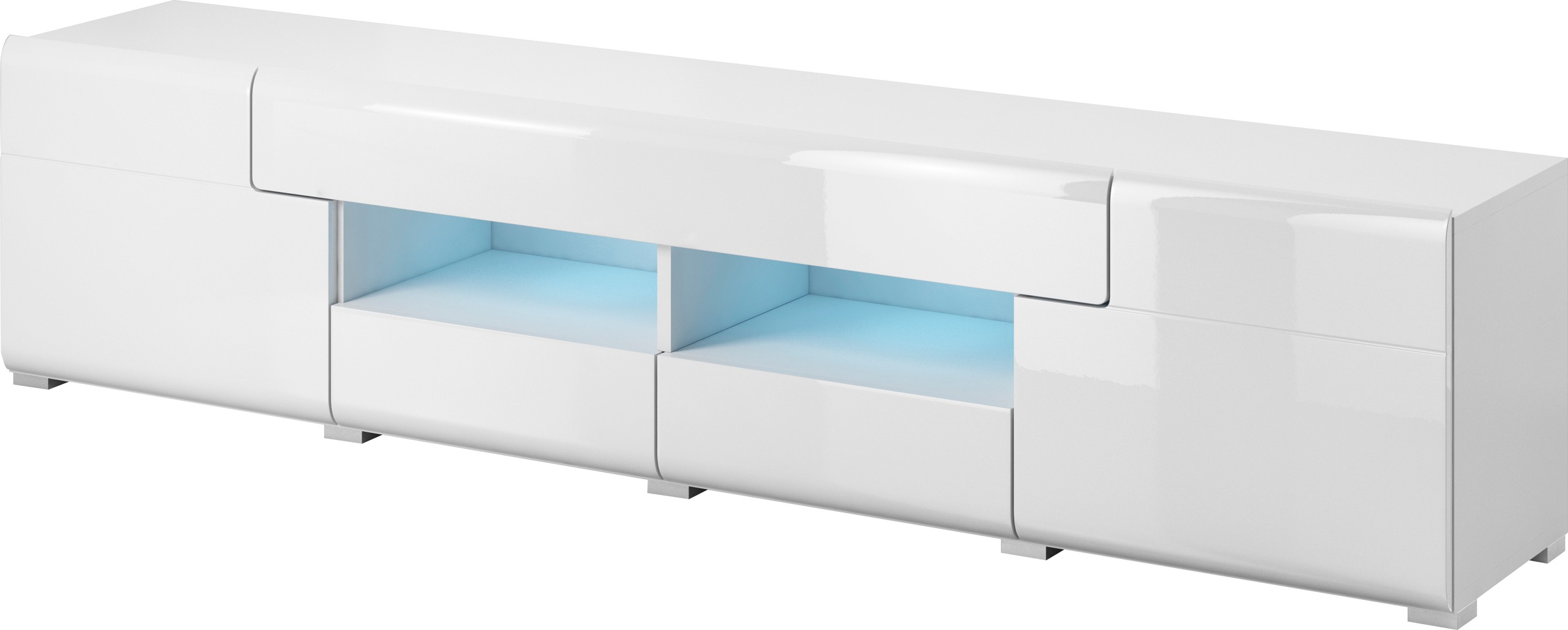 INOSIGN Lowboard »Toledo,Breite 209cm, trendige TV-Schrank mit dekorative Fräsungen«, TV-Board ohne Beleuchtung, TV-Kommode mit viel Stauraum