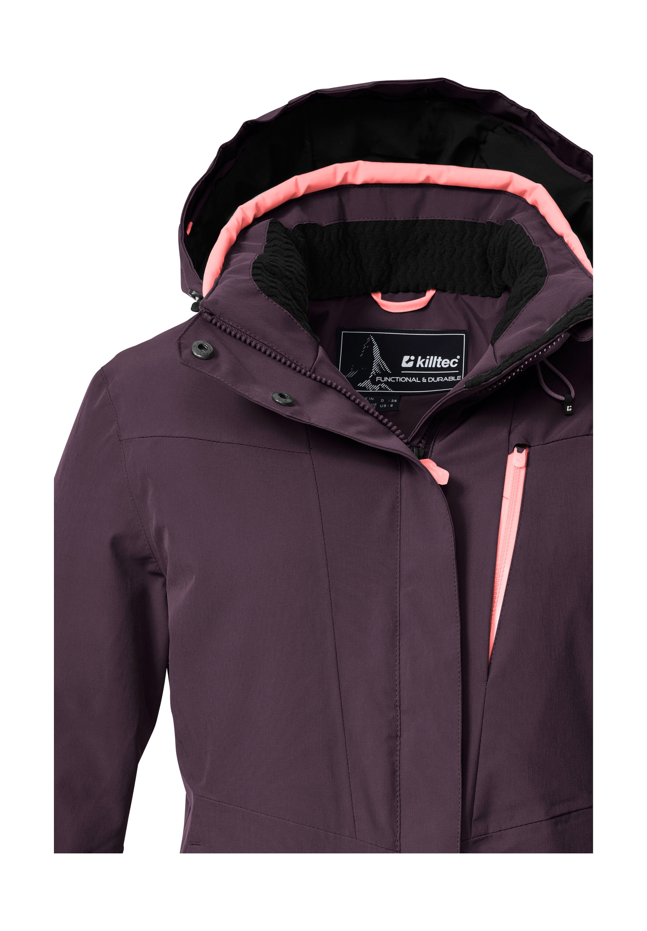 Killtec Skijacke »KSW 25 WMN SKI JCKT«, Atmungsaktive, wasserdichte Skijacke mit abnehmbarer Kapuze
