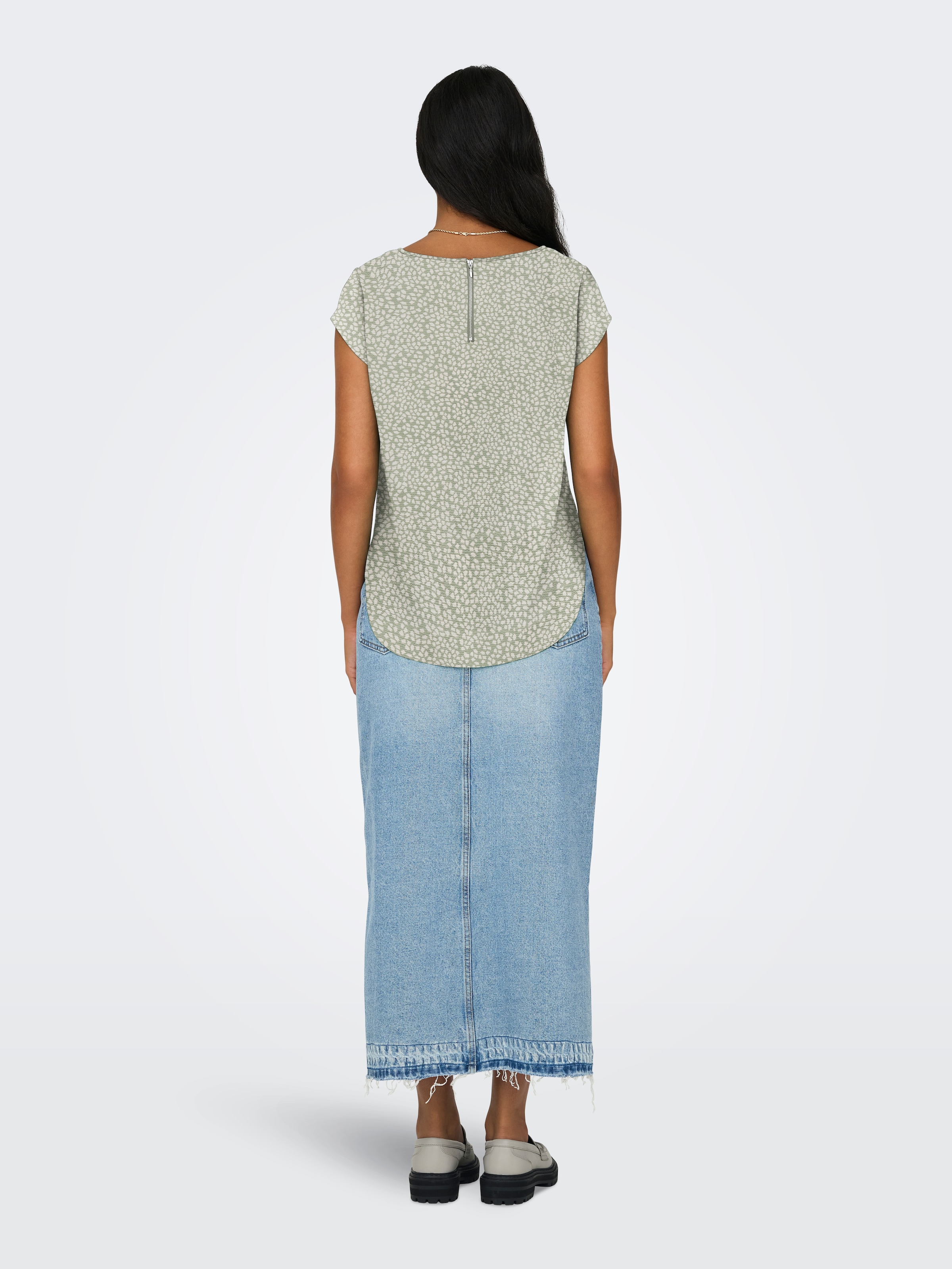 ONLY Shirtbluse »ONLVIC S/S AOP TOP NOOS PTM«, mit Allover Druck