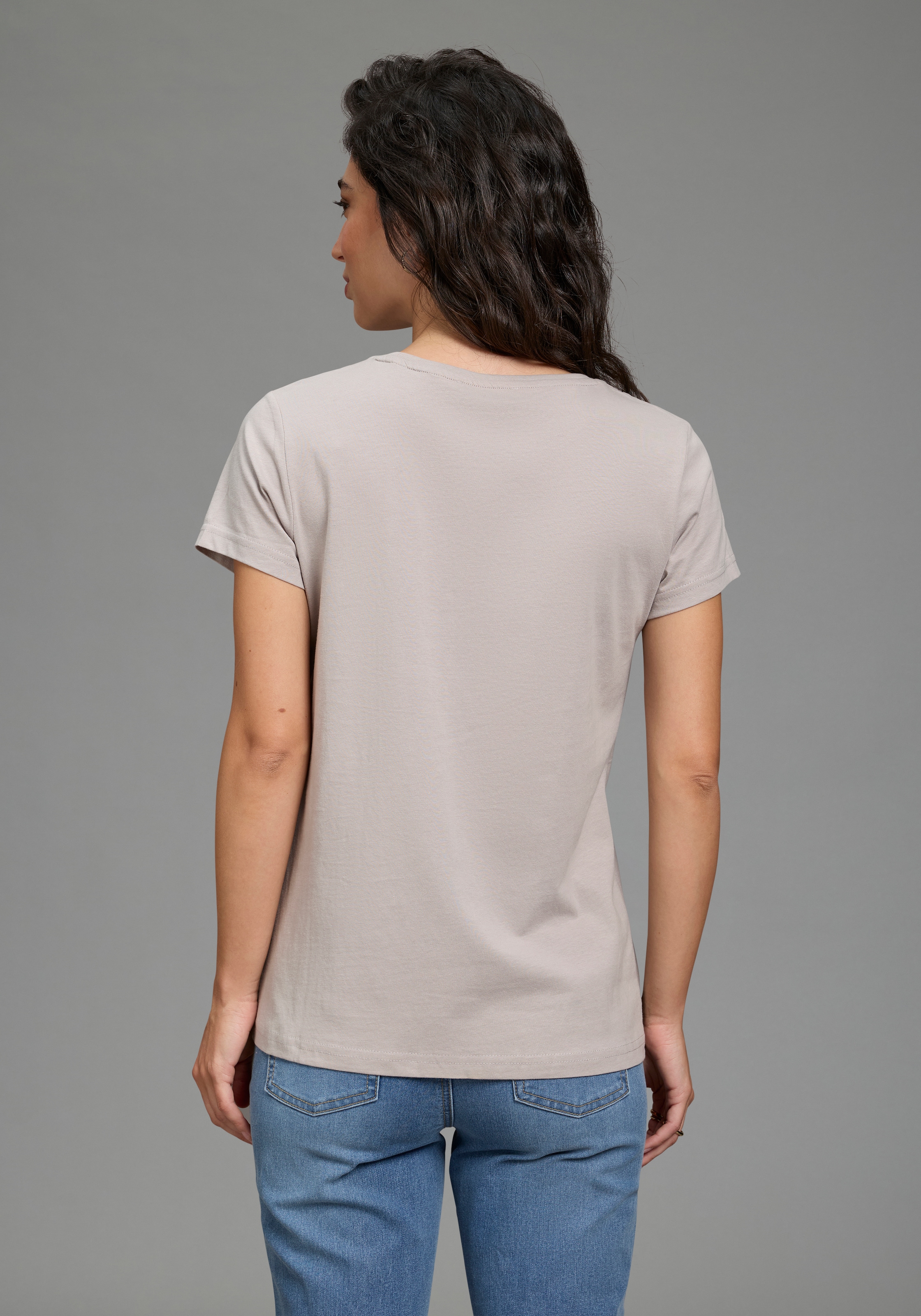 H.I.S T-Shirt bedruckt,  für die Freizeit,  aus Baumwolle