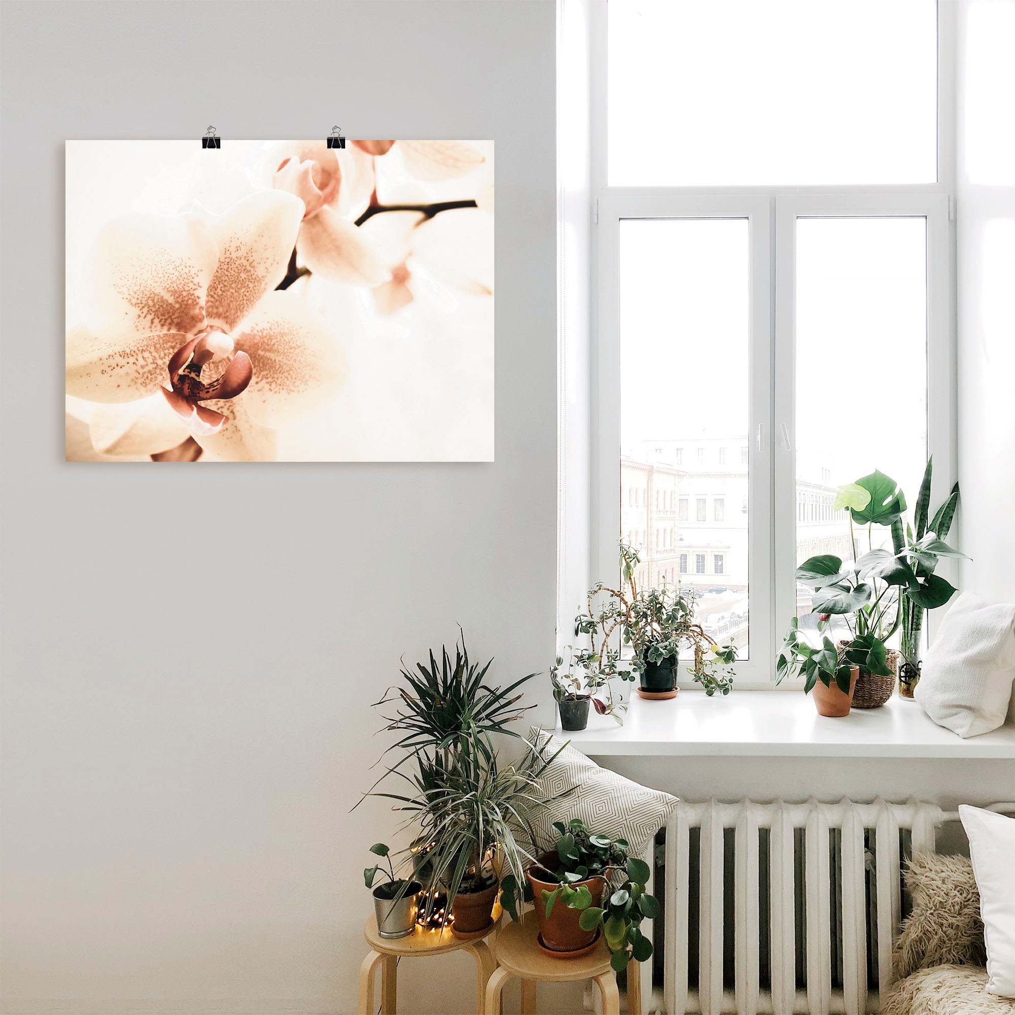 Artland Wandbild »Orchidee abstrakte Collage«, Blumen, (1 St.), als Leinwandbild, Poster in verschied. Größen
