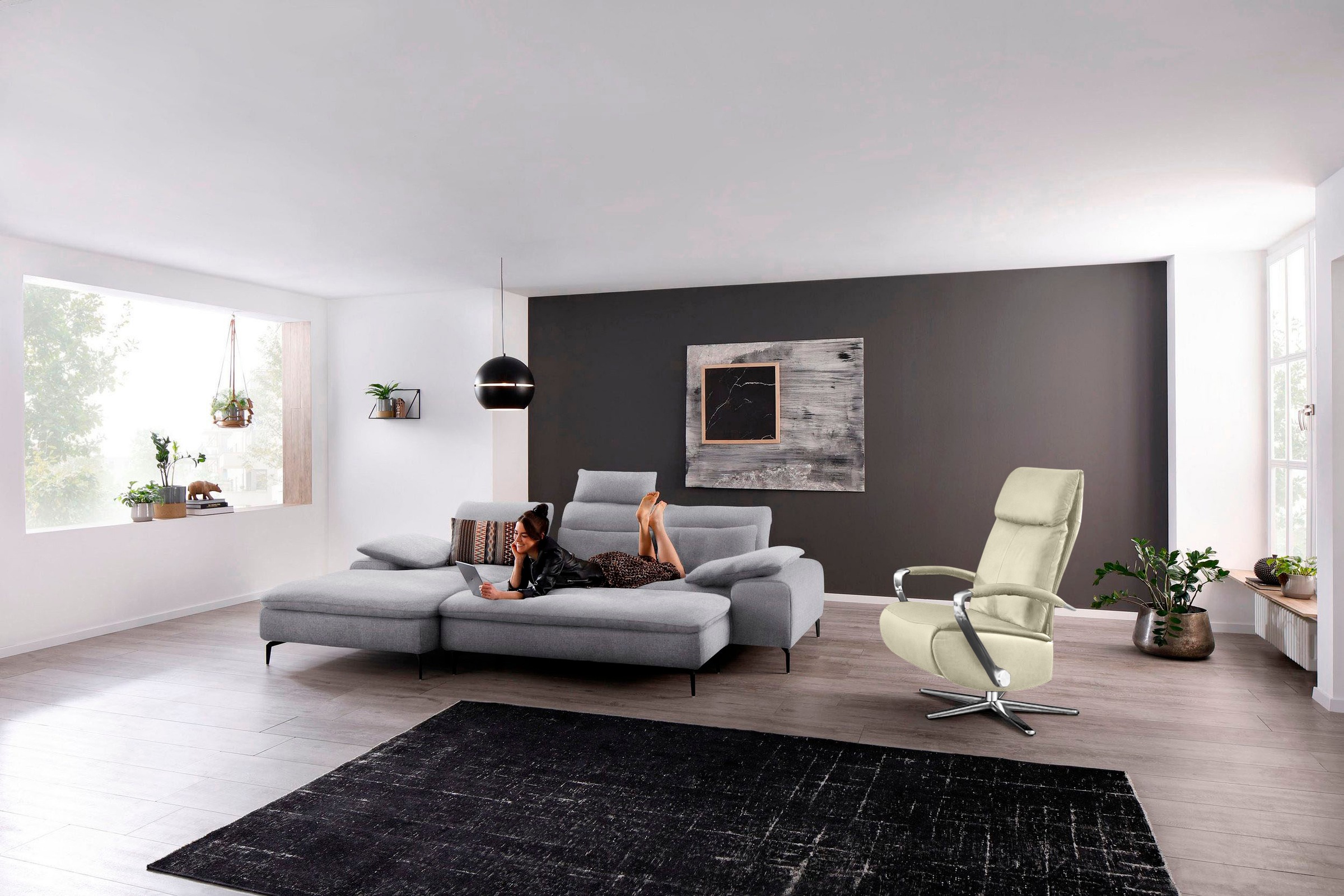 W.SCHILLIG Relaxsessel »rumbaa« wahlweise mit Doppelmotor, in Größen S, M & L, mit 5-Sternfuß