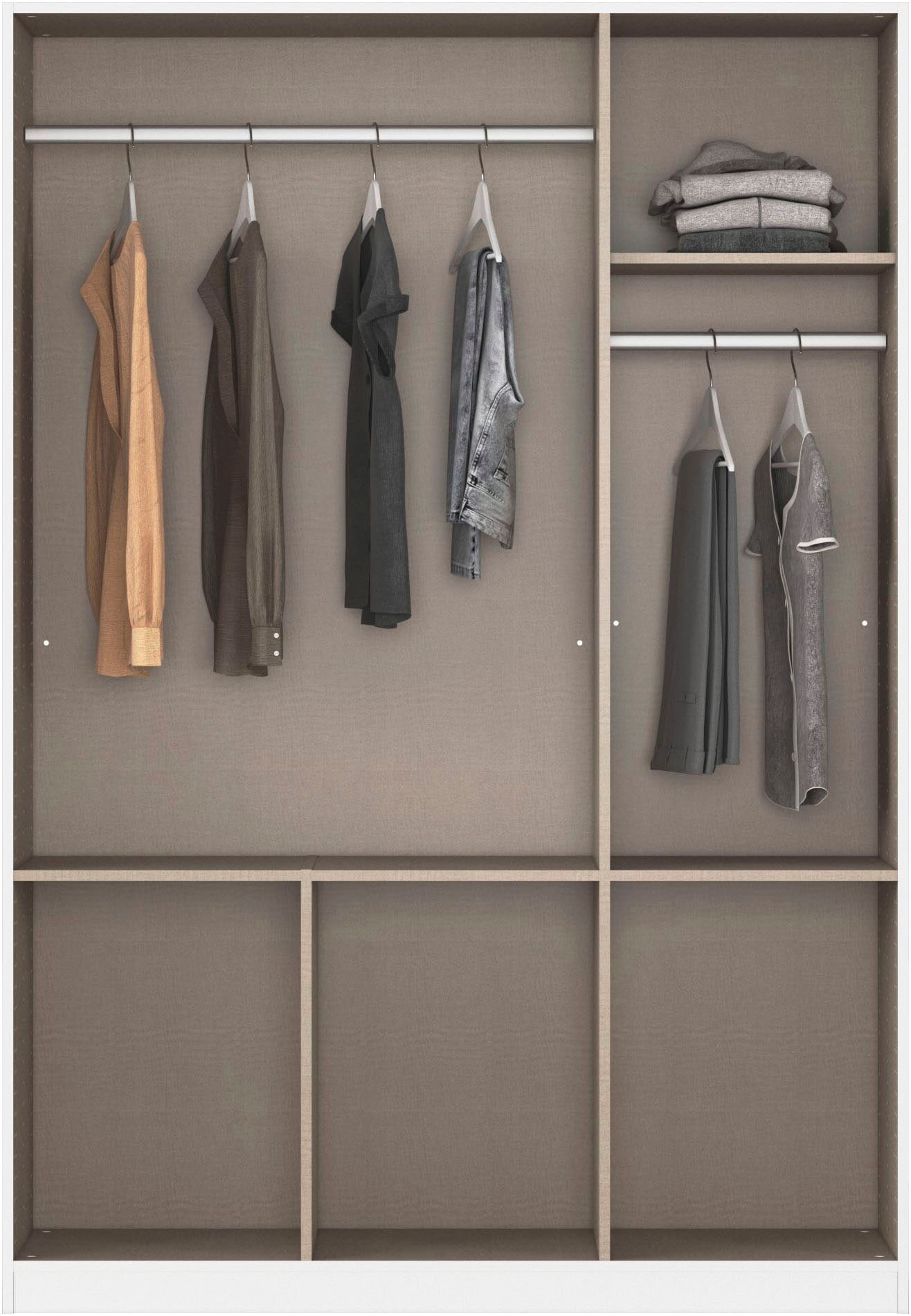 rauch Drehtürenschrank »Celle«, in 4 Breiten und 2 Höhen, optional mit Schubkästen MADE IN GERMANY