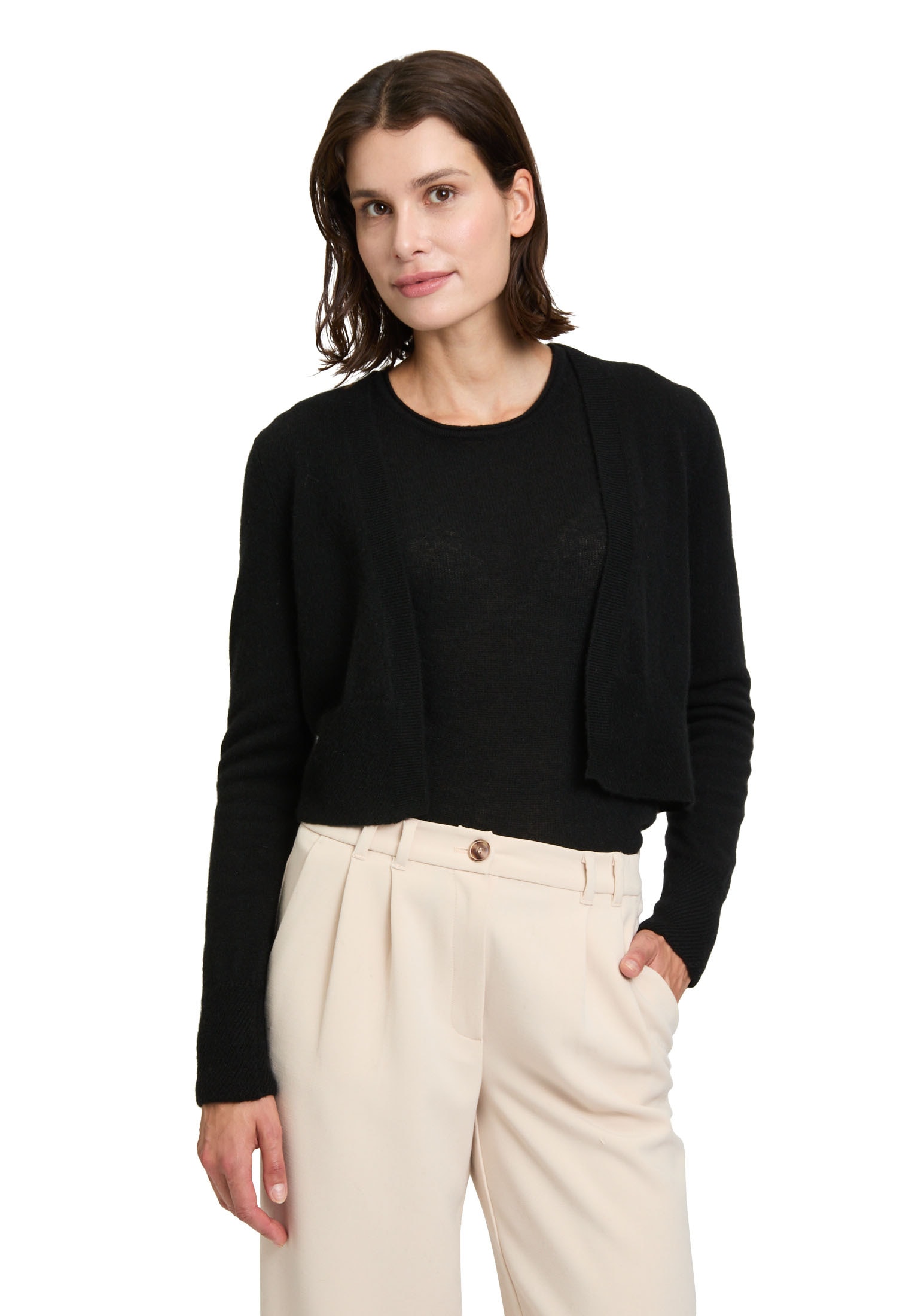 Betty Barclay Strickjacke »Kaschmir-Strickjacke mit Rippbündchen«