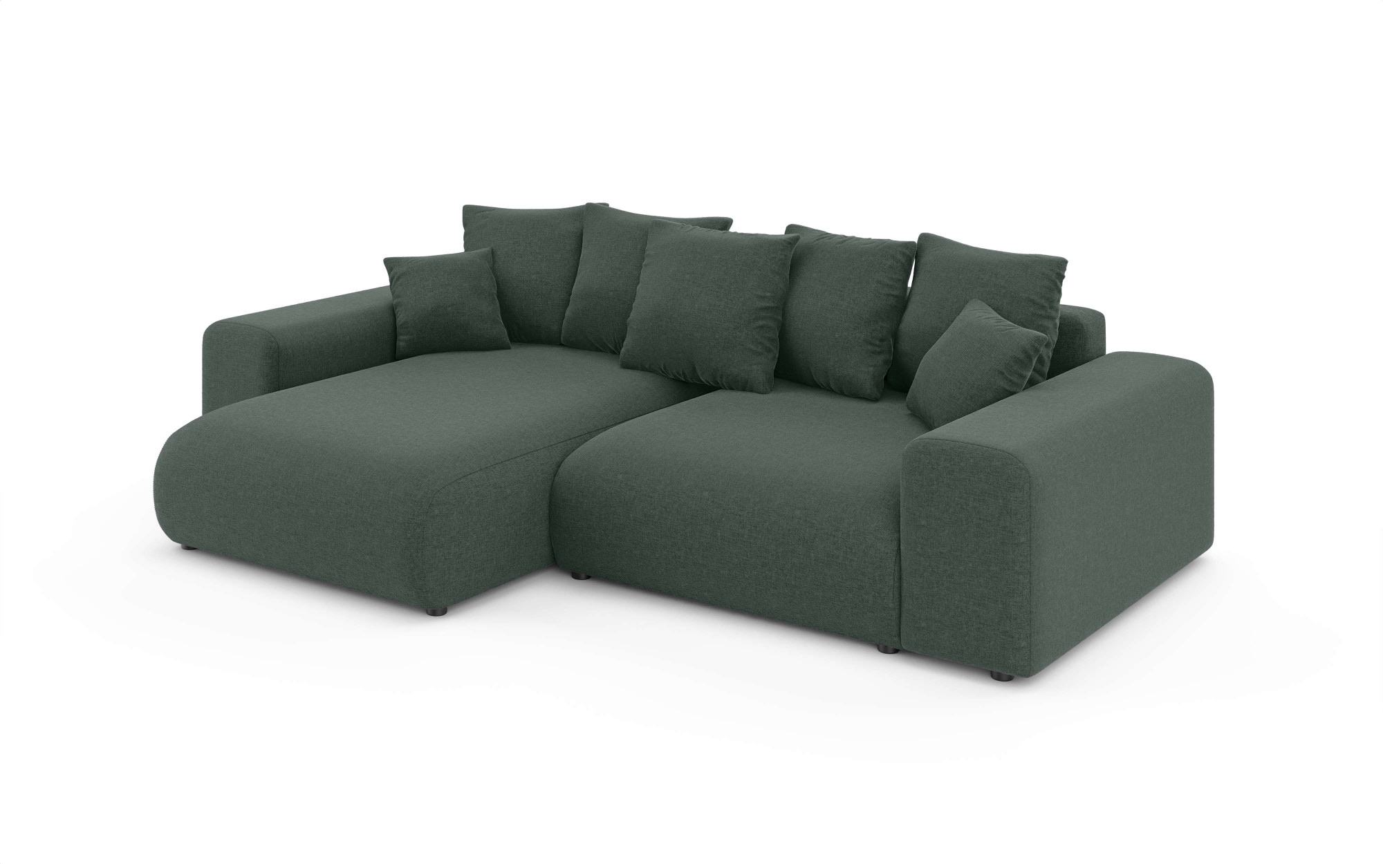 INOSIGN Ecksofa »LAKESIDE mit Bettfunktion und Bettkasten, B/T/H 257/166/84 cm«, L-Form, Recamiere beidseitig montierbar, Wellenunterfederung