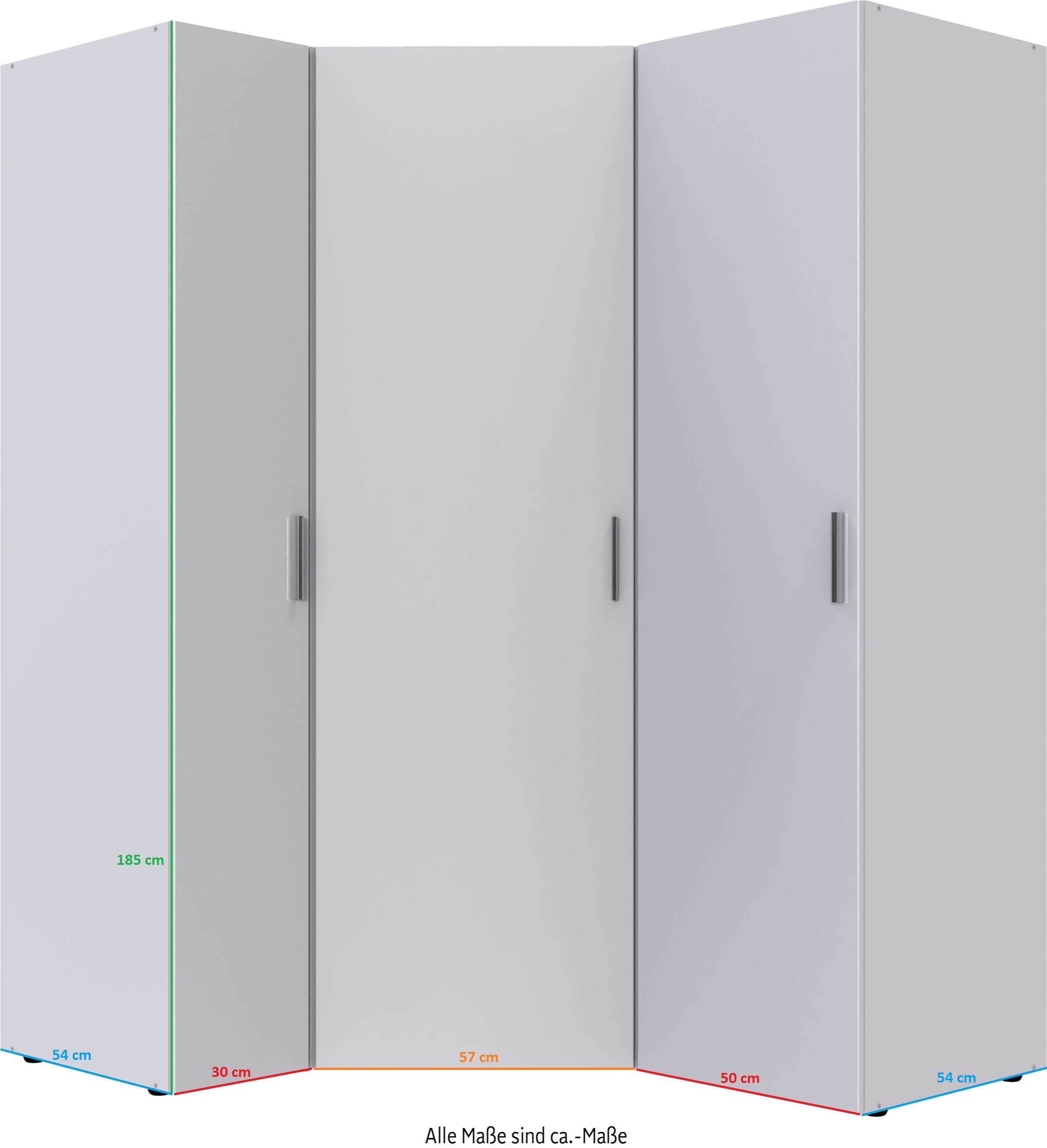 Wimex Schranksystem »Münster«, (Spar-Set, 3tlg: Eckschrank+ 2 Schränke 30cm und 50cm breit), Mehrzweckschrank