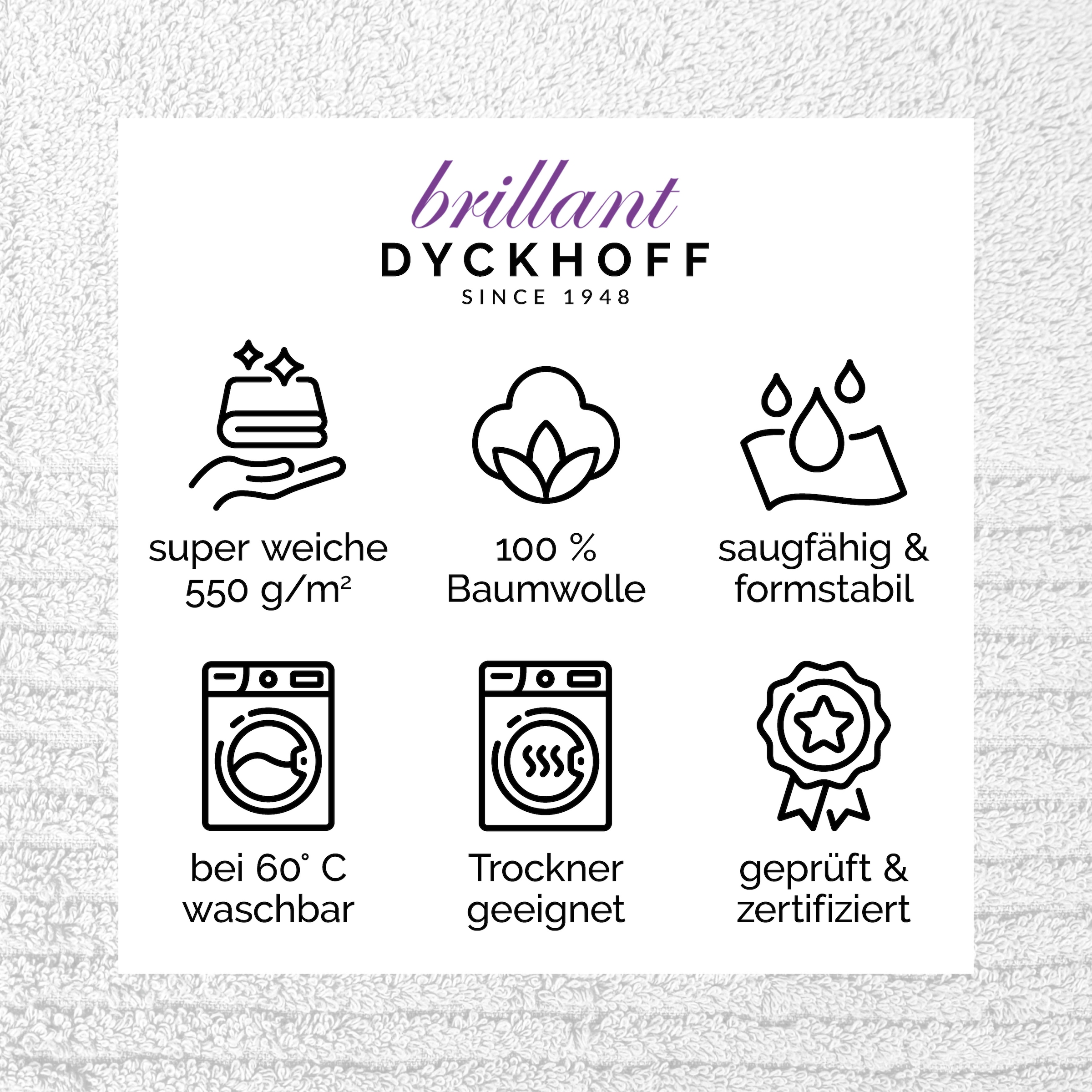 Dyckhoff Handtücher »Handtuch-Set BRILLANT 2-tlg., Baumwolle, 50x100 cm« Baumwolle