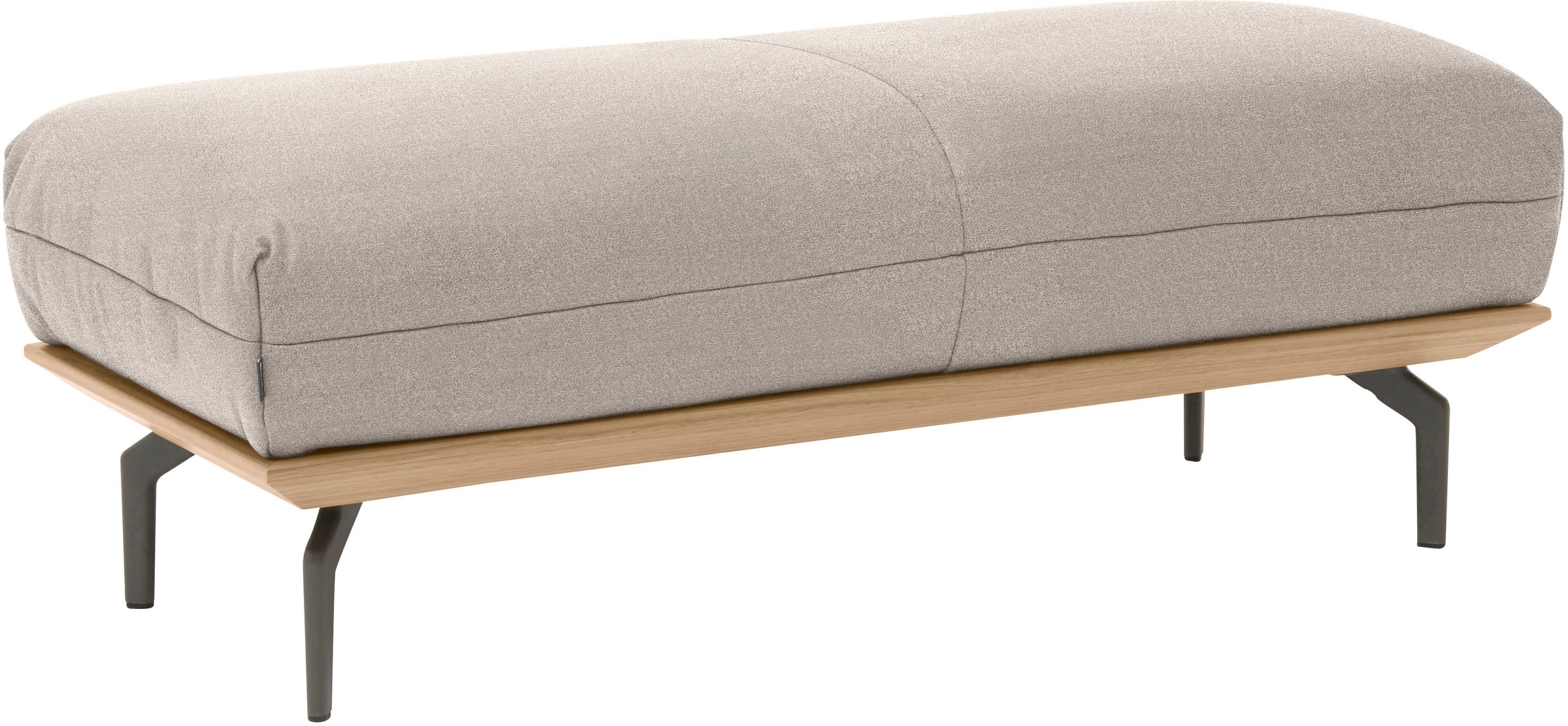 Creation BY ROLF BENZ Polsterhocker »CR.420, Designhocker, Sitzhocker« in 2 Bezugsqualitäten, Holzrahmen in Eiche Natur oder Nussbaum