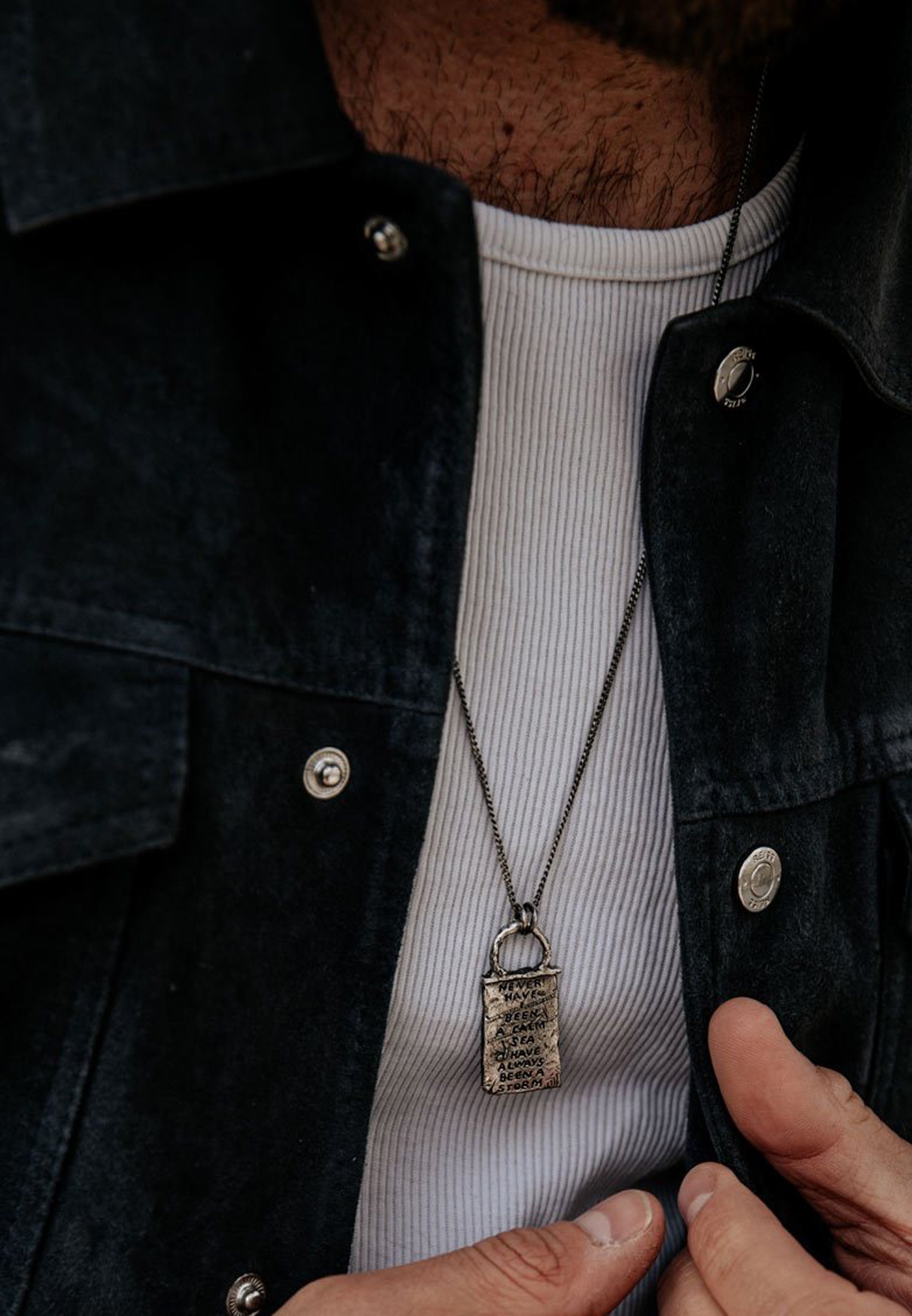 HAZE & GLORY Kette mit Anhänger »Halskette Vintage Anhänger - Storm 925 Silber«