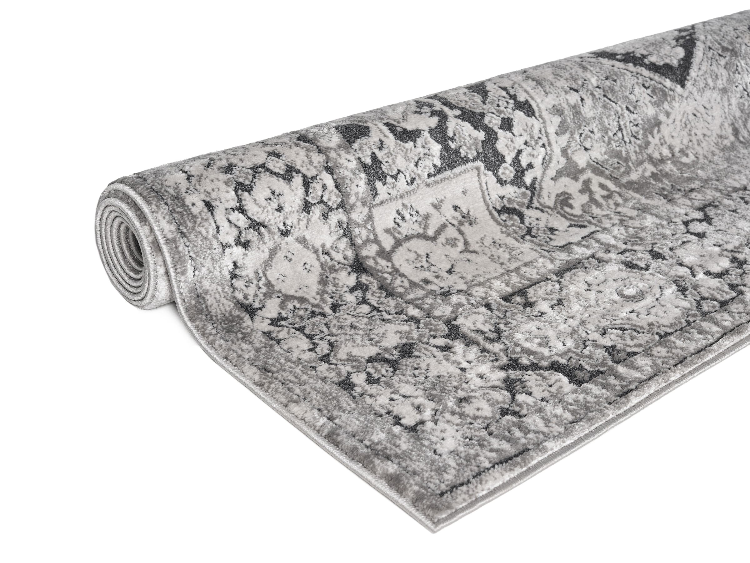 OTTO home Teppich »Kylan, Hoch-Tief-Struktur, dezenter Glanz« rechteckig 9 mm Höhe Schrumpf-Garn-Effekt, im Vintage-Look, dichte Qualität, Wohnzimmer