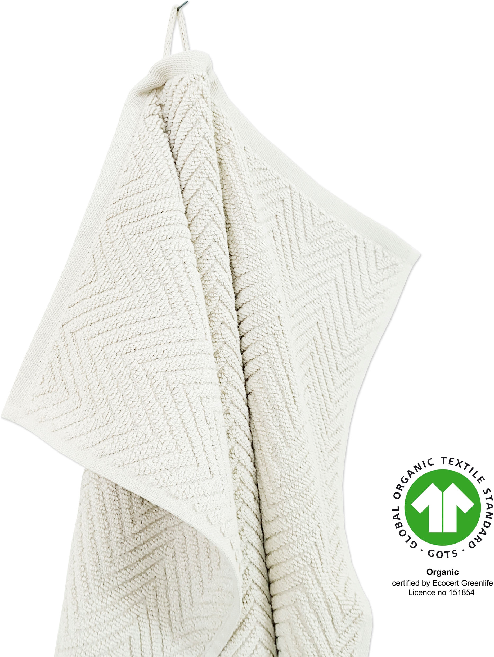 framsohn frottier Handtuch Set »Ocean Bio«, (Set, 2 St., 2er Set Handtücher 50 x 100 cm), hergestellt in Österreich, mit Kordel, gedrehter Bauschzwirn