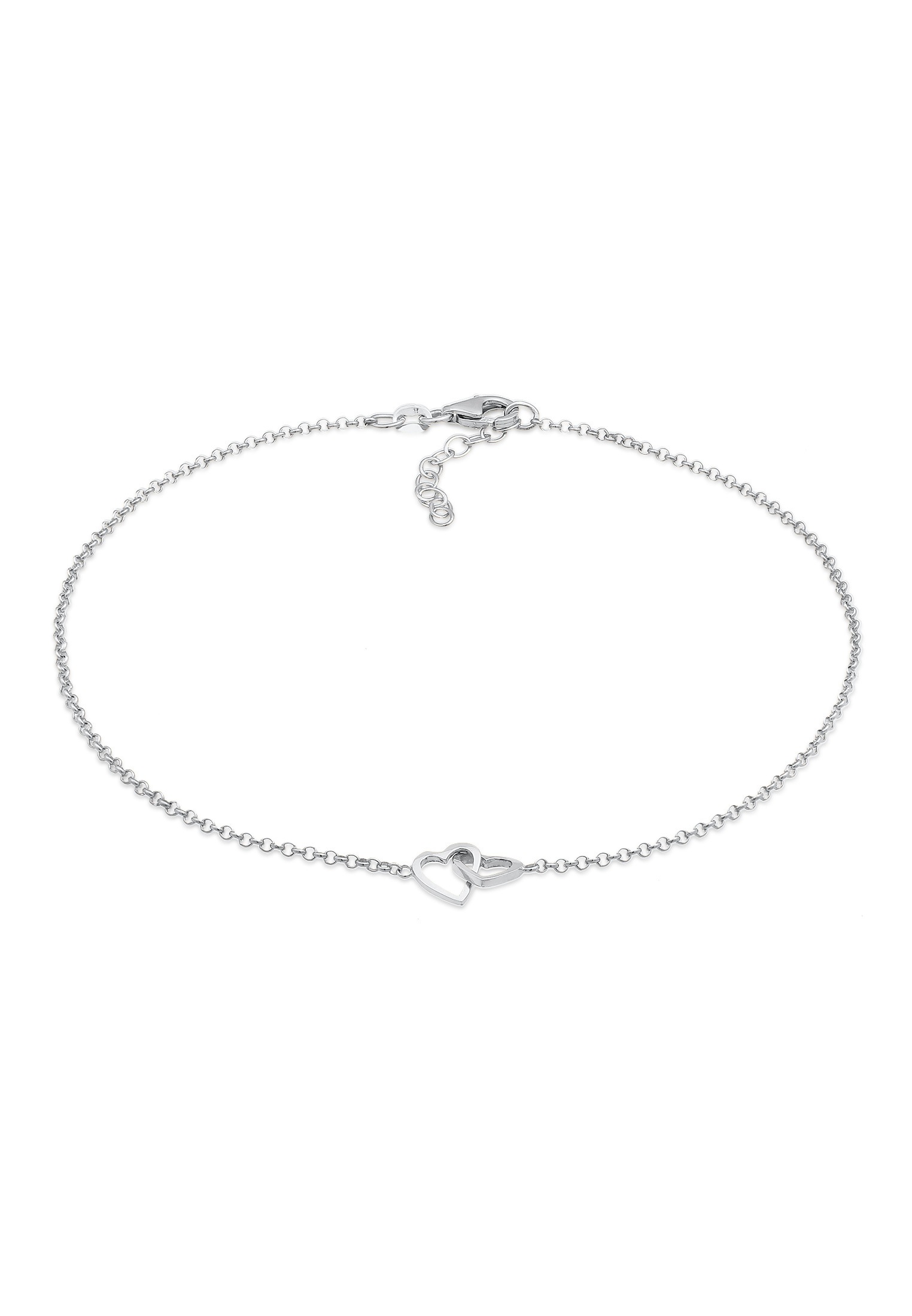 Elli Fußkette »Fußschmuck Herz Liebe Verschlungen 925 Silber«