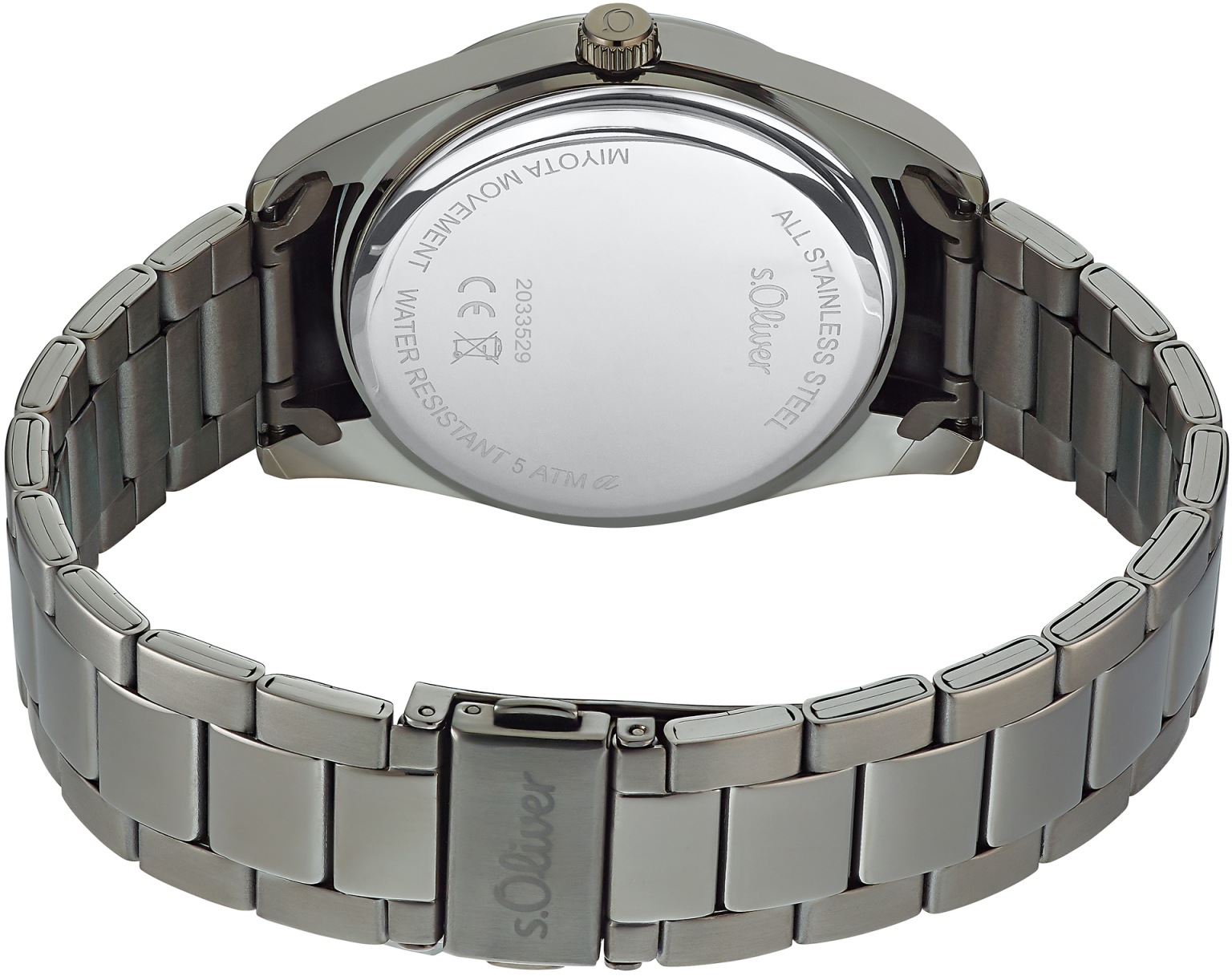 s.Oliver Quarzuhr, Armbanduhr, Herrenuhr, Datum, analog, Edelstahlarmband