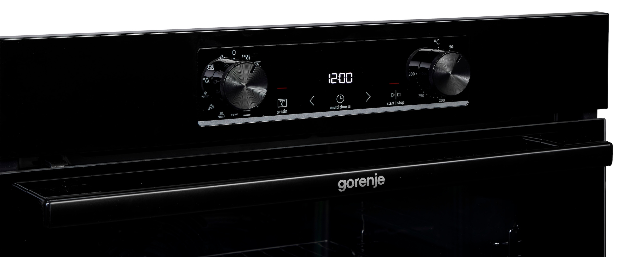 GORENJE Backofen-Set »BOP6737E02BK«, mit Teleskopauszug nachrüstbar, Pyrolyse-Selbstreinigung, (2 St.), Pyrolyse: Selbstreinigung durch hohe Hitze ohne Chemie