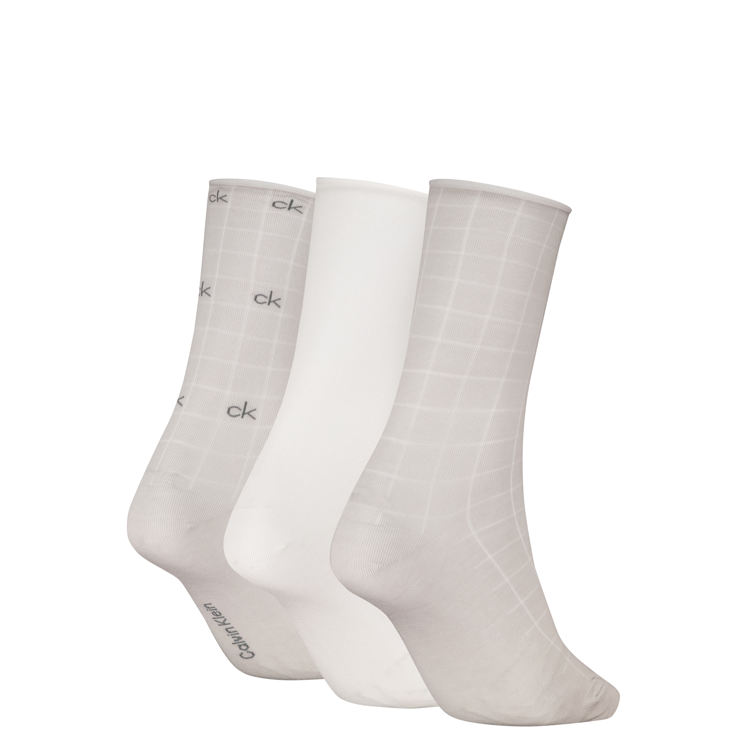 Calvin Klein Socken »CK WOMEN SOCK 3P GIFTBOX GRID AOP« 3er Pack,  Geschenkbox