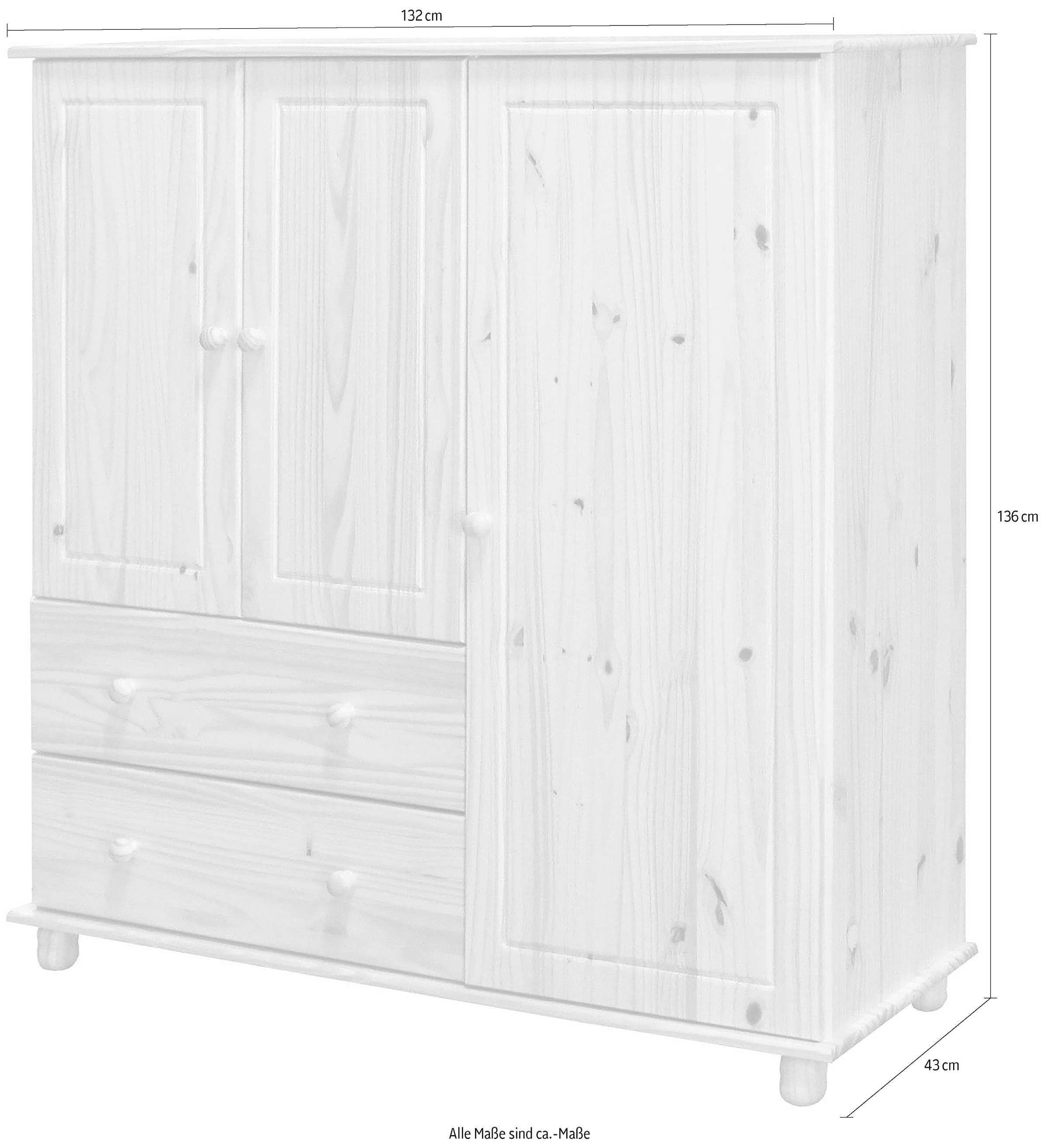 Home affaire Kommode, (1 St.), 2 Schubladen mit Metallführungen