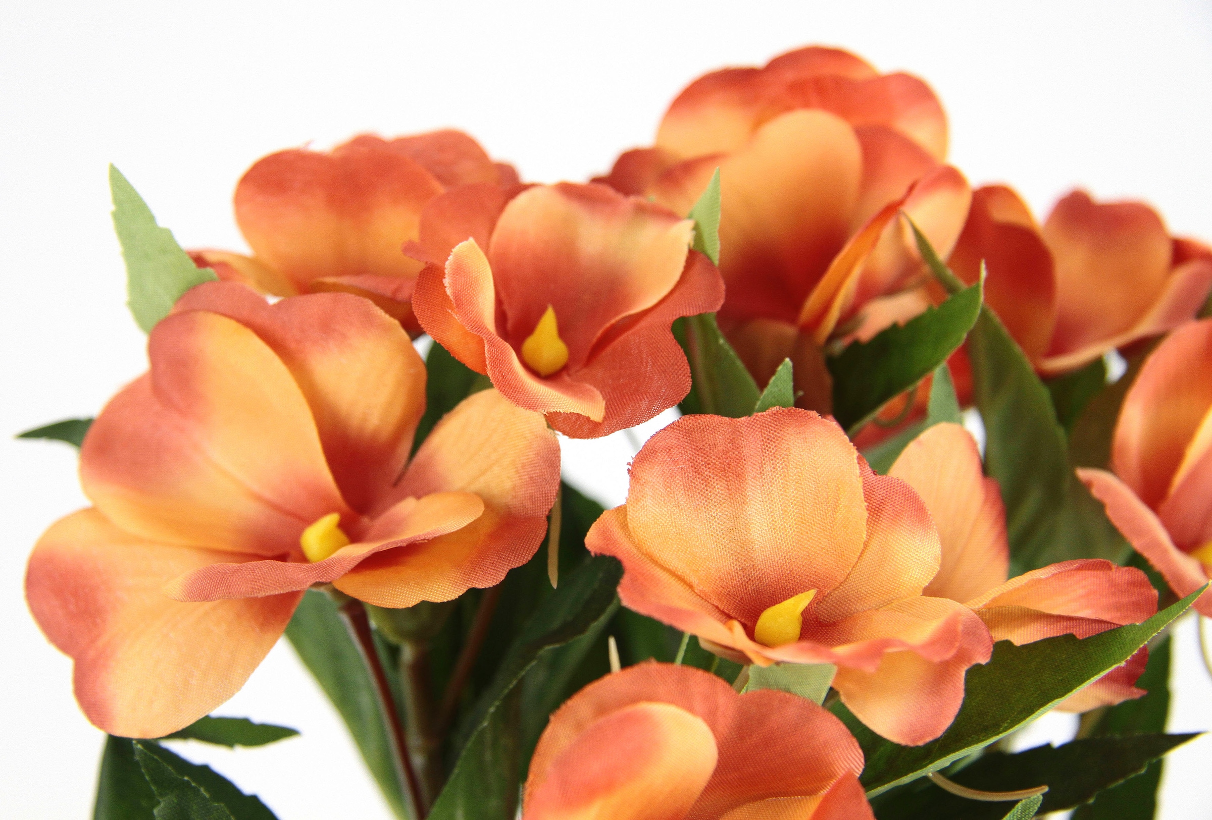 I.GE.A. Kunstblume »Fleißiges Lieschen«, Im Topf, 3er Set Impatiens  Valeriana Textilblume Deko Blumentöpfe auf Raten kaufen