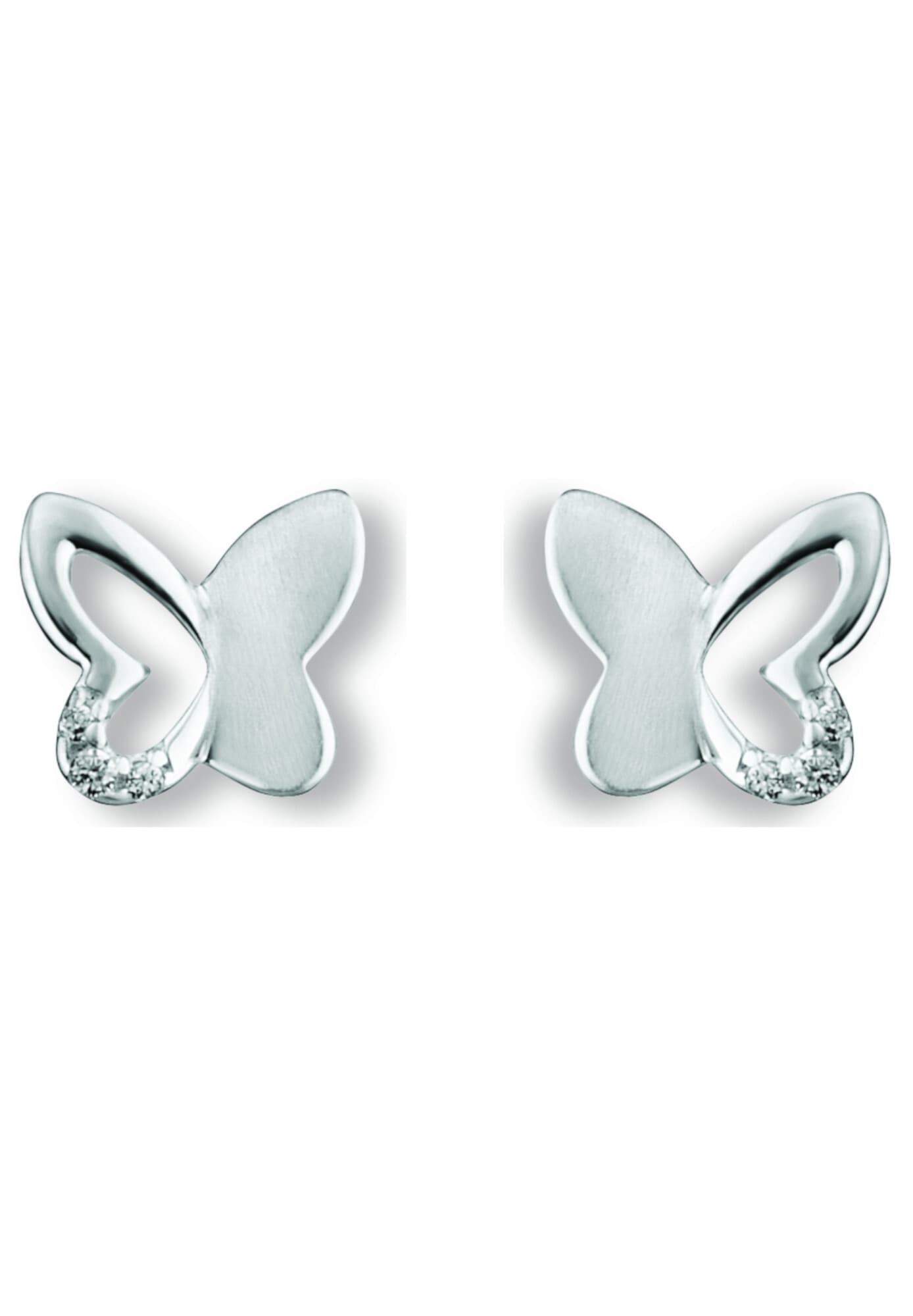 ONE ELEMENT Paar Ohrstecker »Zirkonia Schmetterling Ohrringe  Ohrstecker aus 925 Silber«